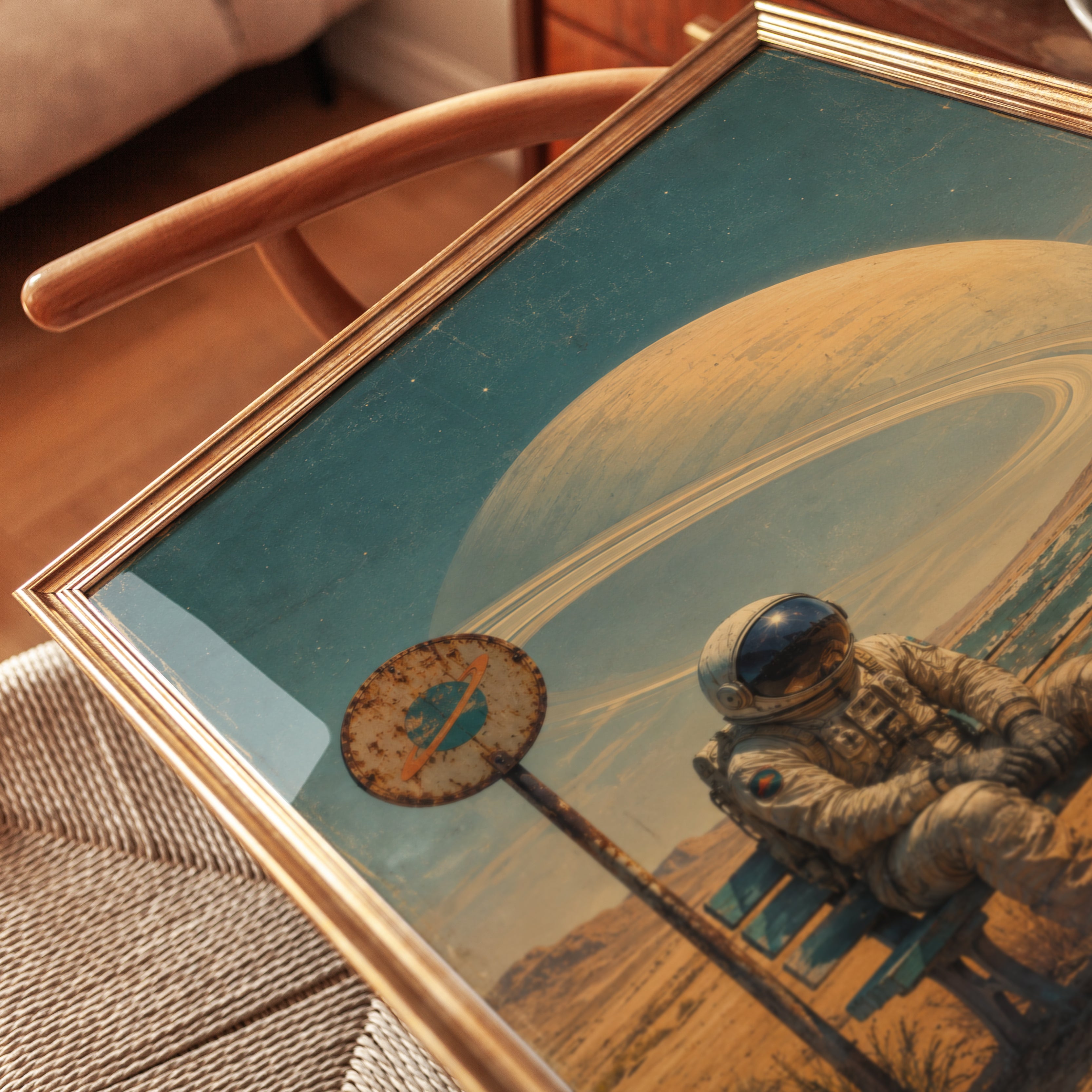 Astronaut Wall Art – Space Print - detail