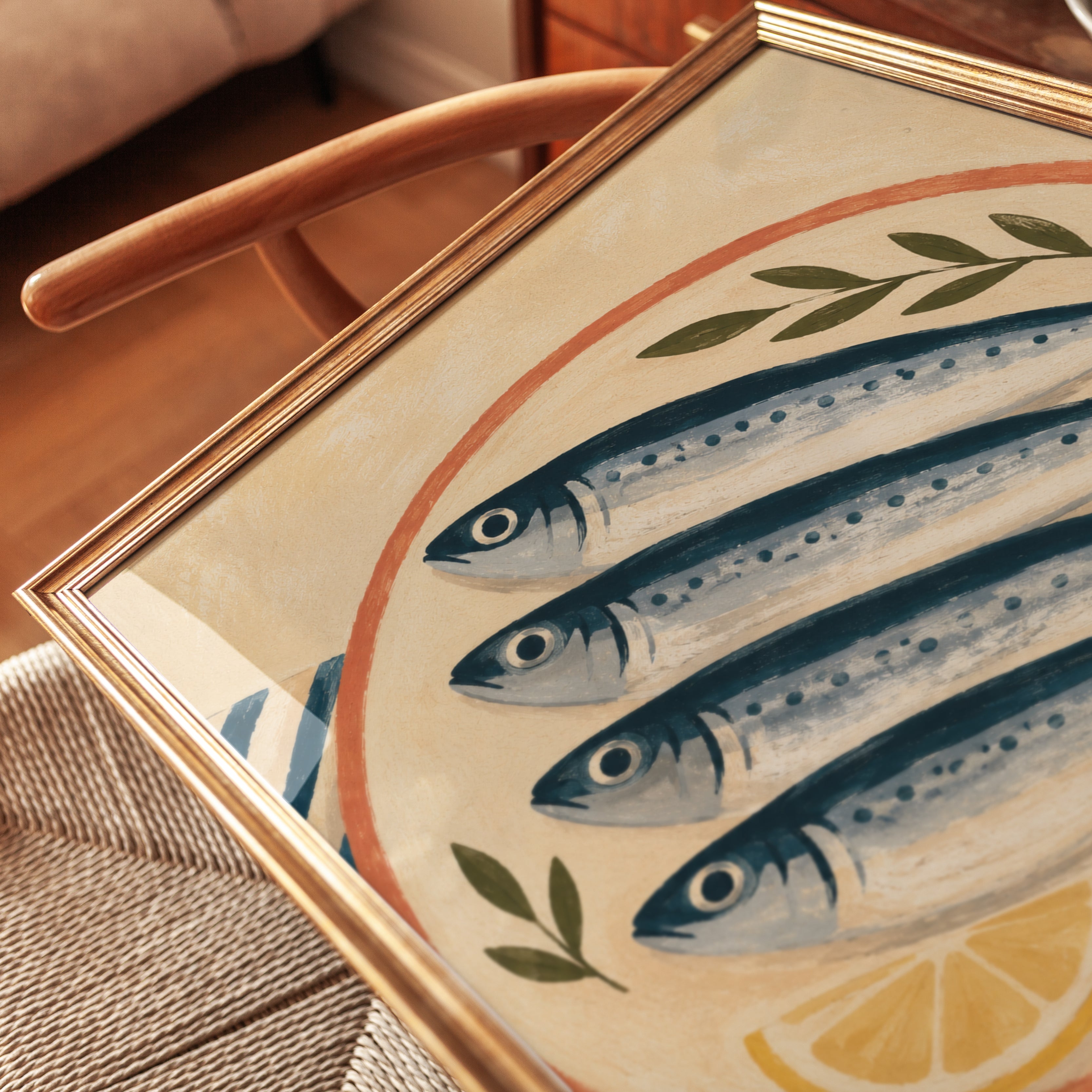 Fish Wall Art – Kitchen Coastal Decor - detail
