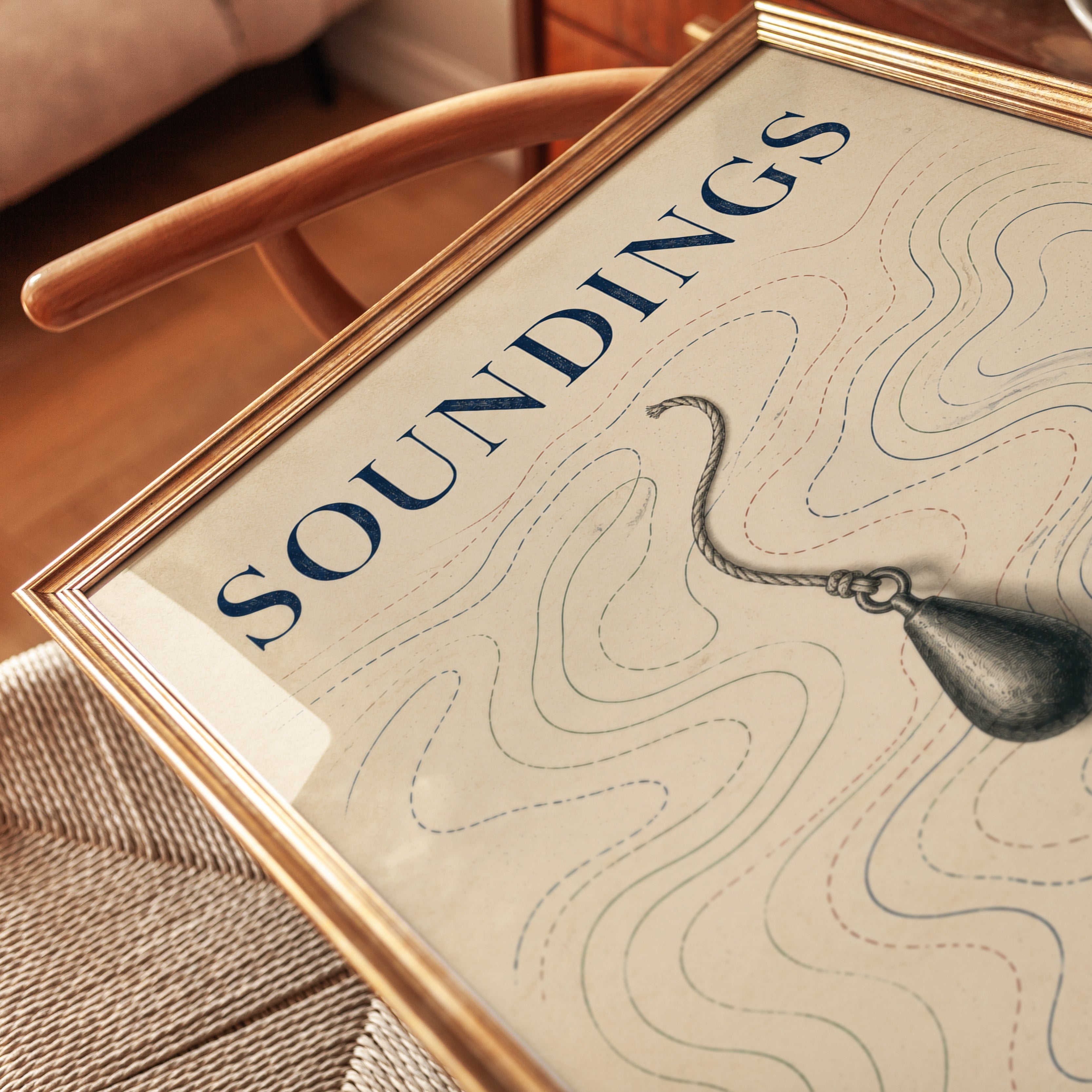 Fishing Wall Art – Nautical Typography Print - detail
