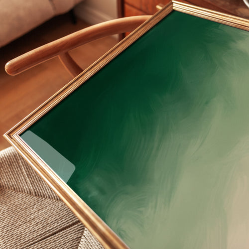 Abstract Green Gradient Print — Ombre Brushstroke Art - detail