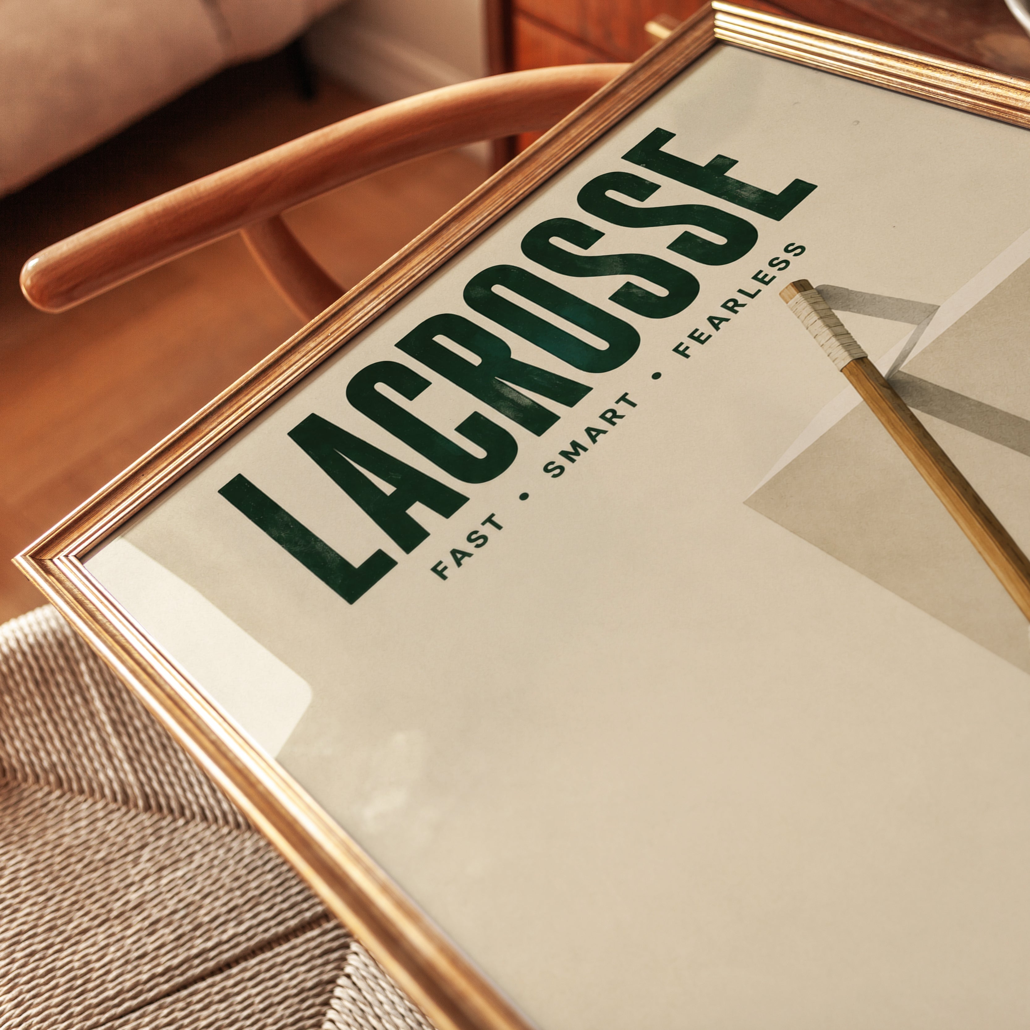 Lacrosse Wall Art – Sports Poster Print - detail