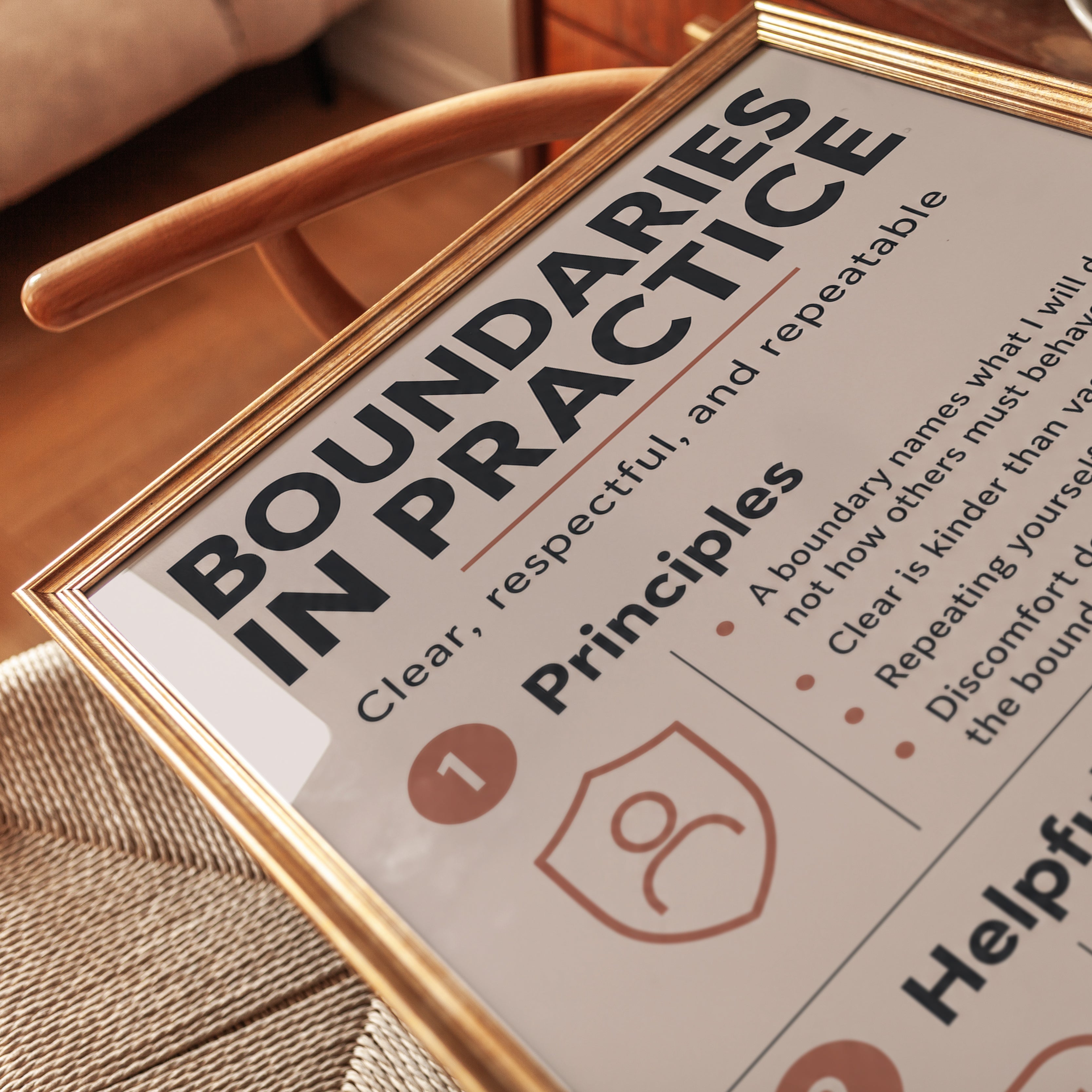 Therapy Wall Art: Boundaries in Practice - detail
