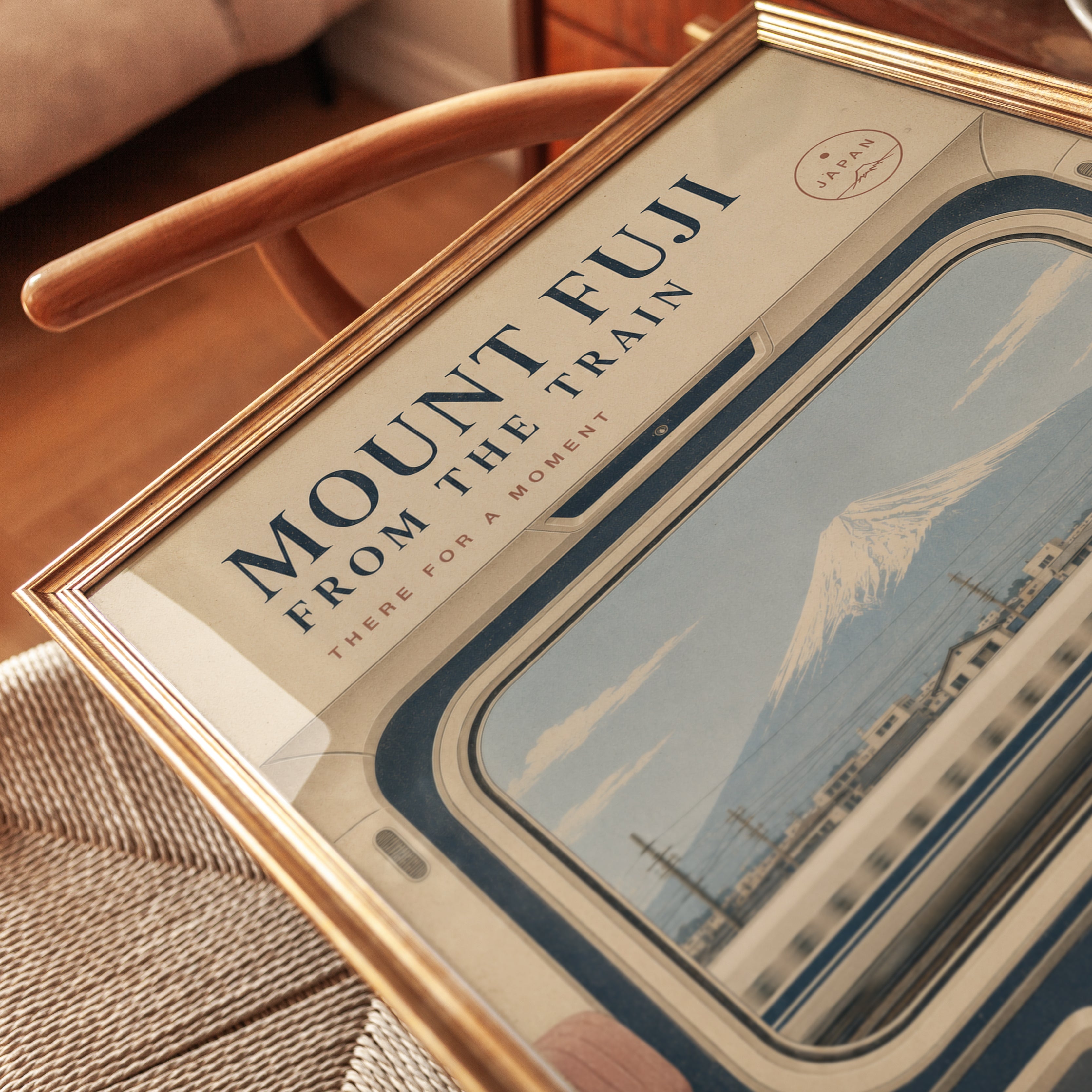 Mount Fuji Travel Poster – Japanese Railway Print - detail