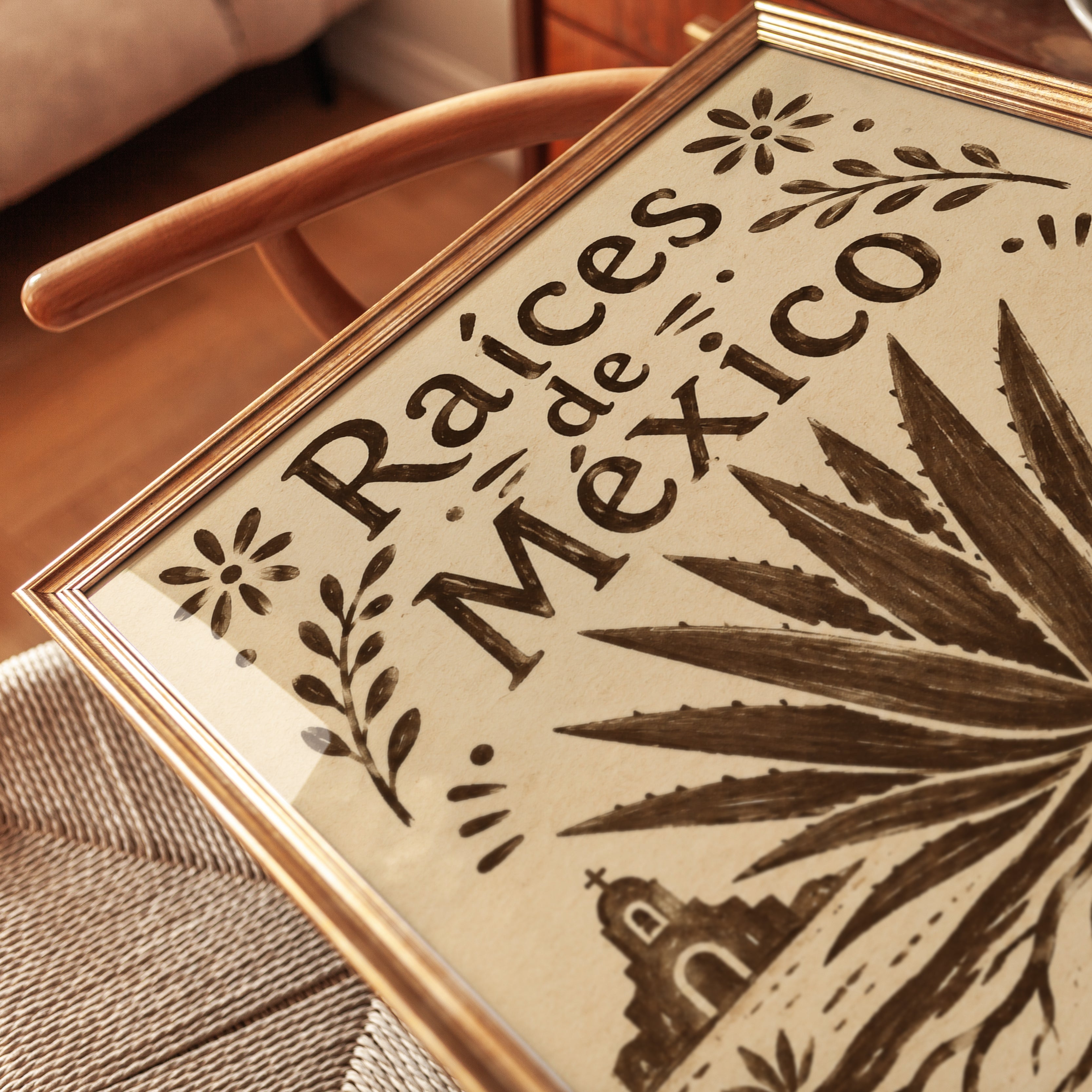 Mexican Folk Art Print – Roots of Mexico Poster - detail