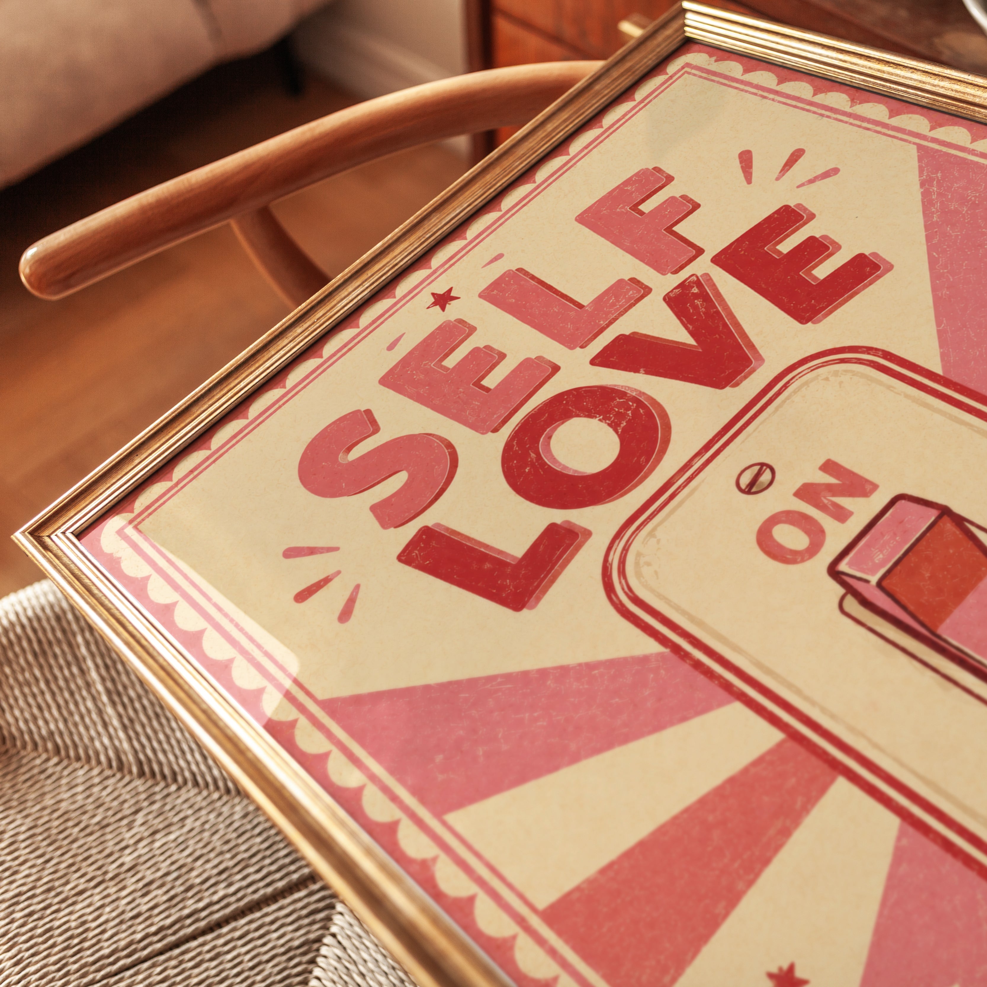 Self Love Wall Art – Motivational Print - detail