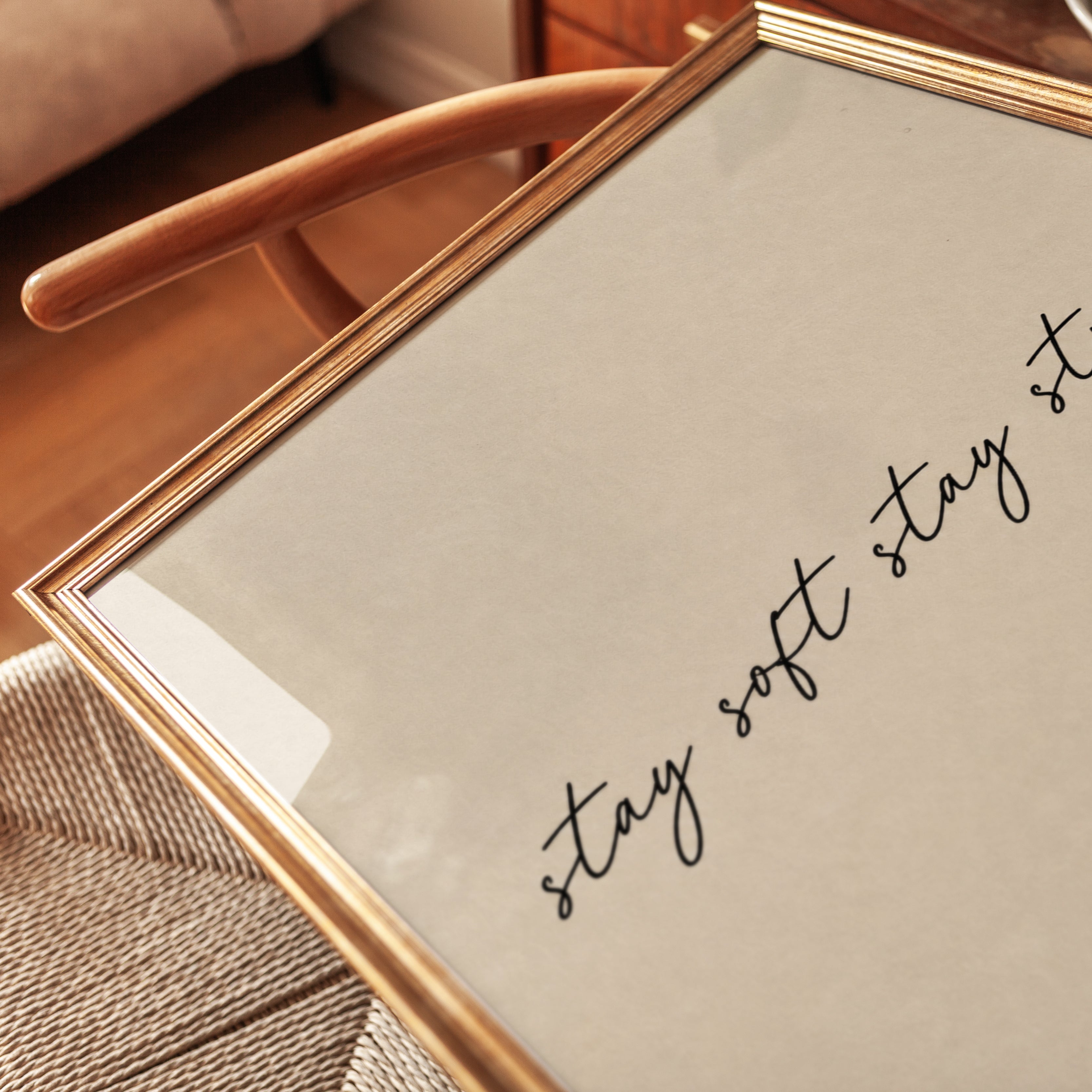 Inspirational Quote Print: Handwritten Script - detail