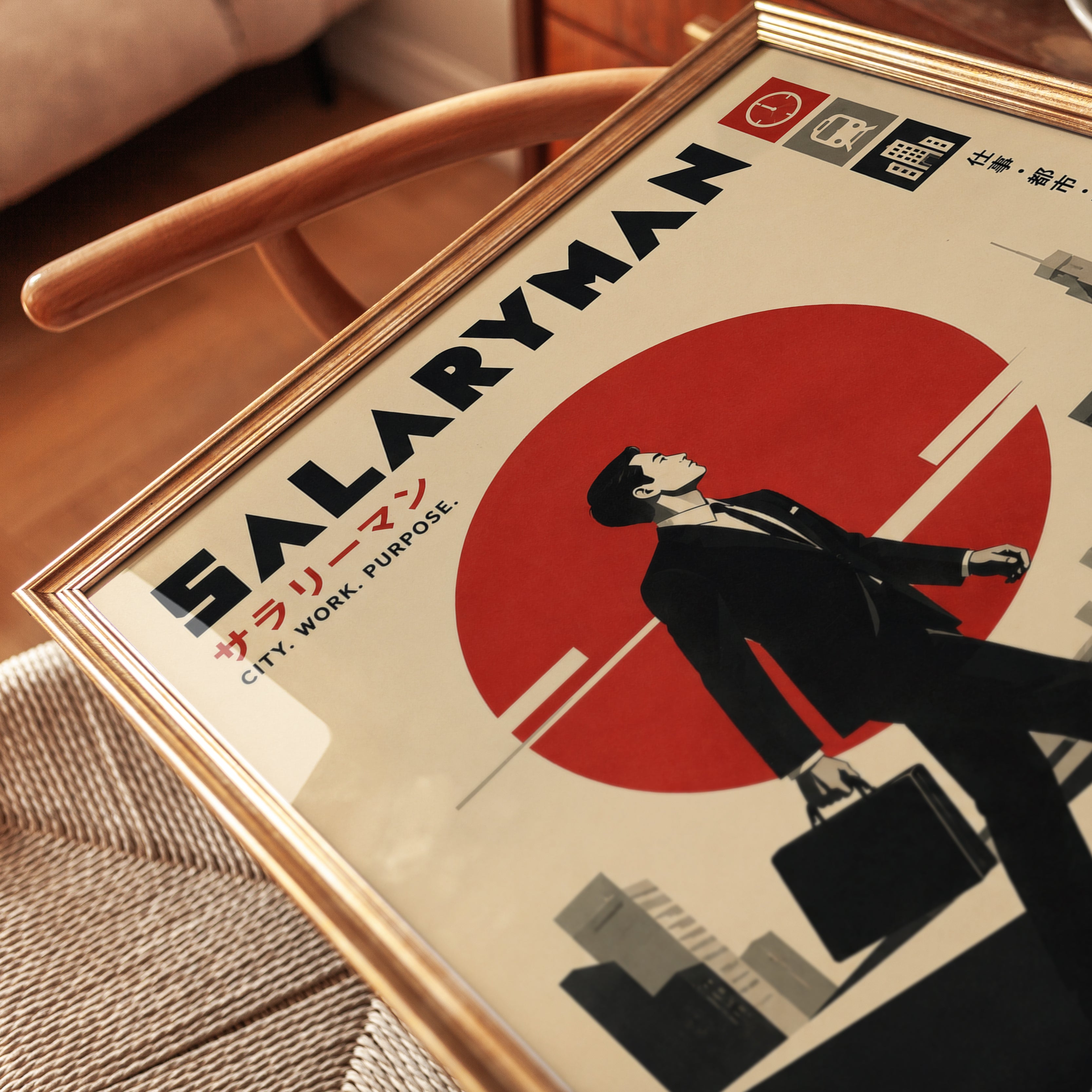 Japanese Travel Poster – Vintage Tokyo Print - detail