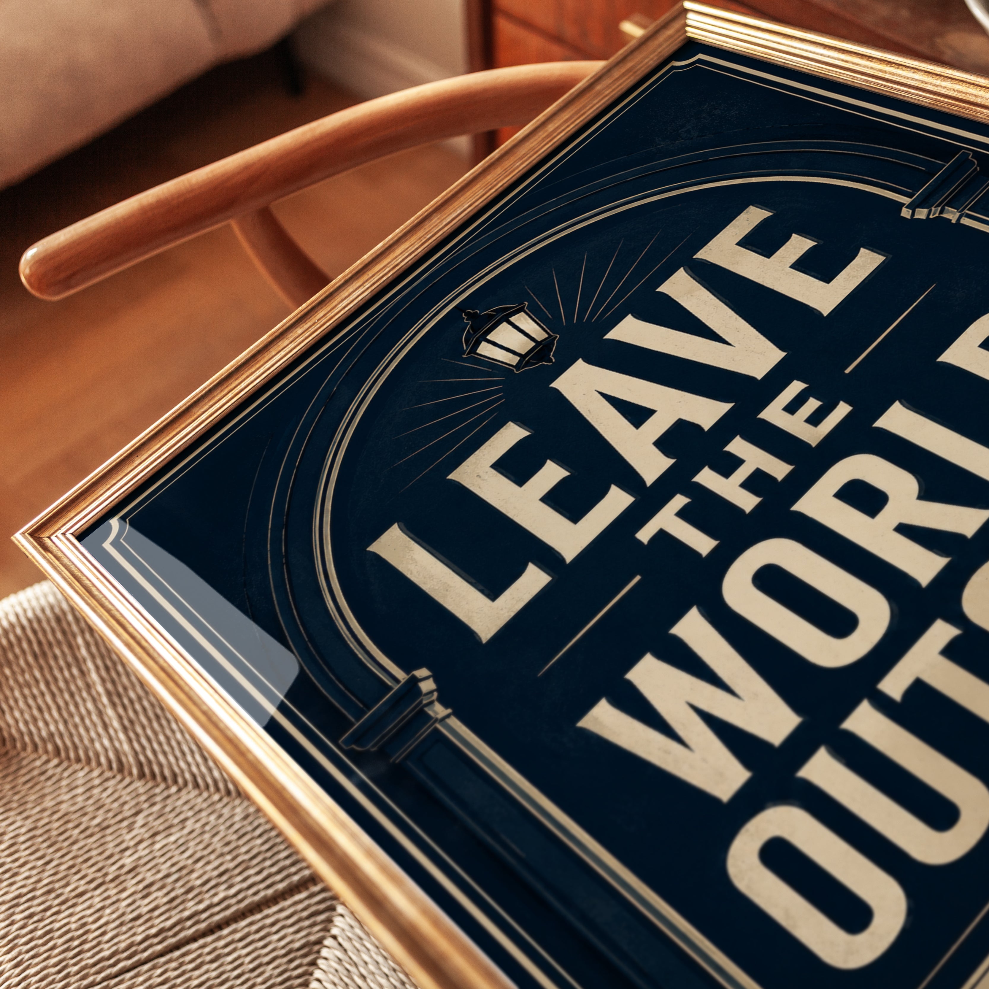 Entryway Wall Art – Welcome Sign Print - detail