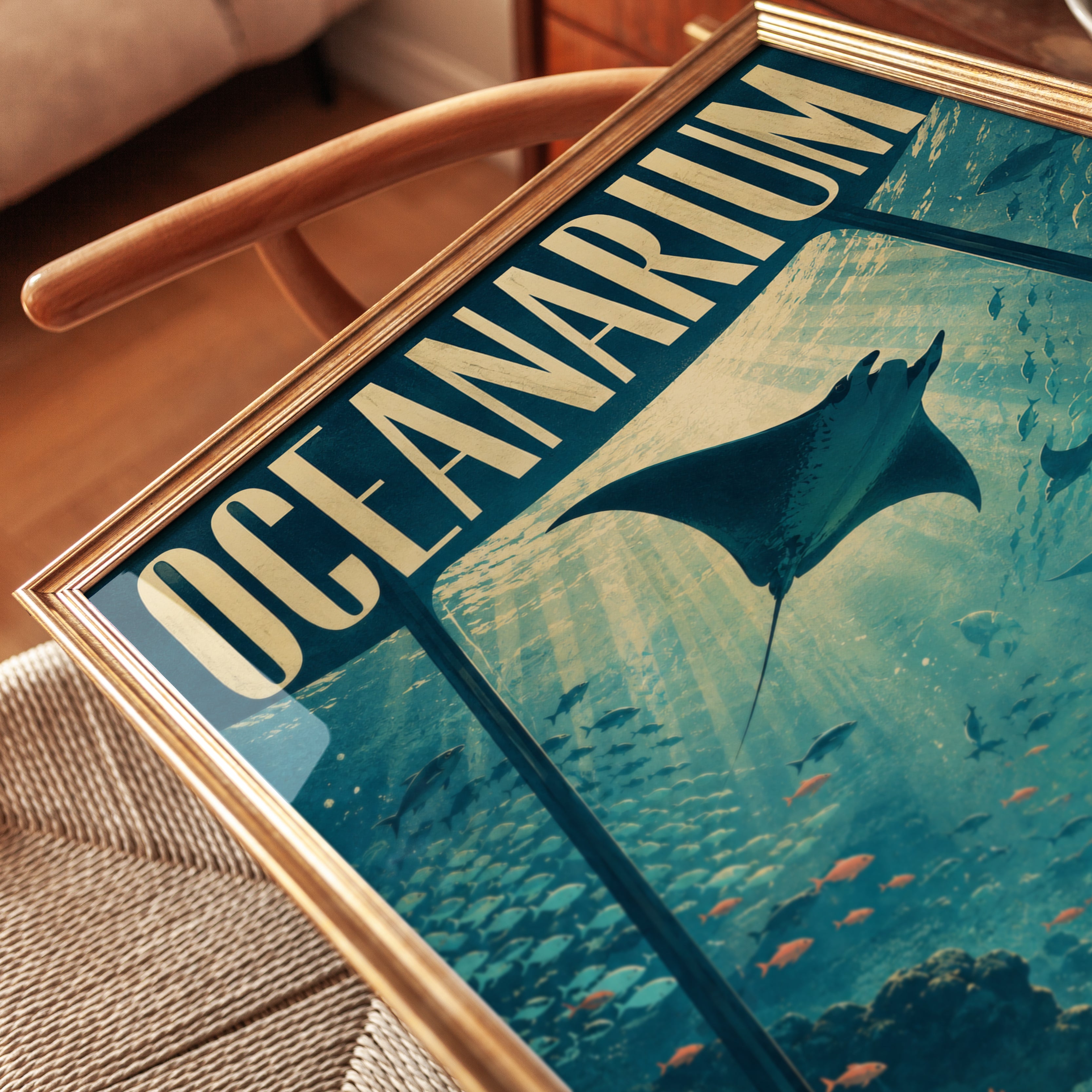 Oceanarium Poster – Vintage Ocean Art - detail
