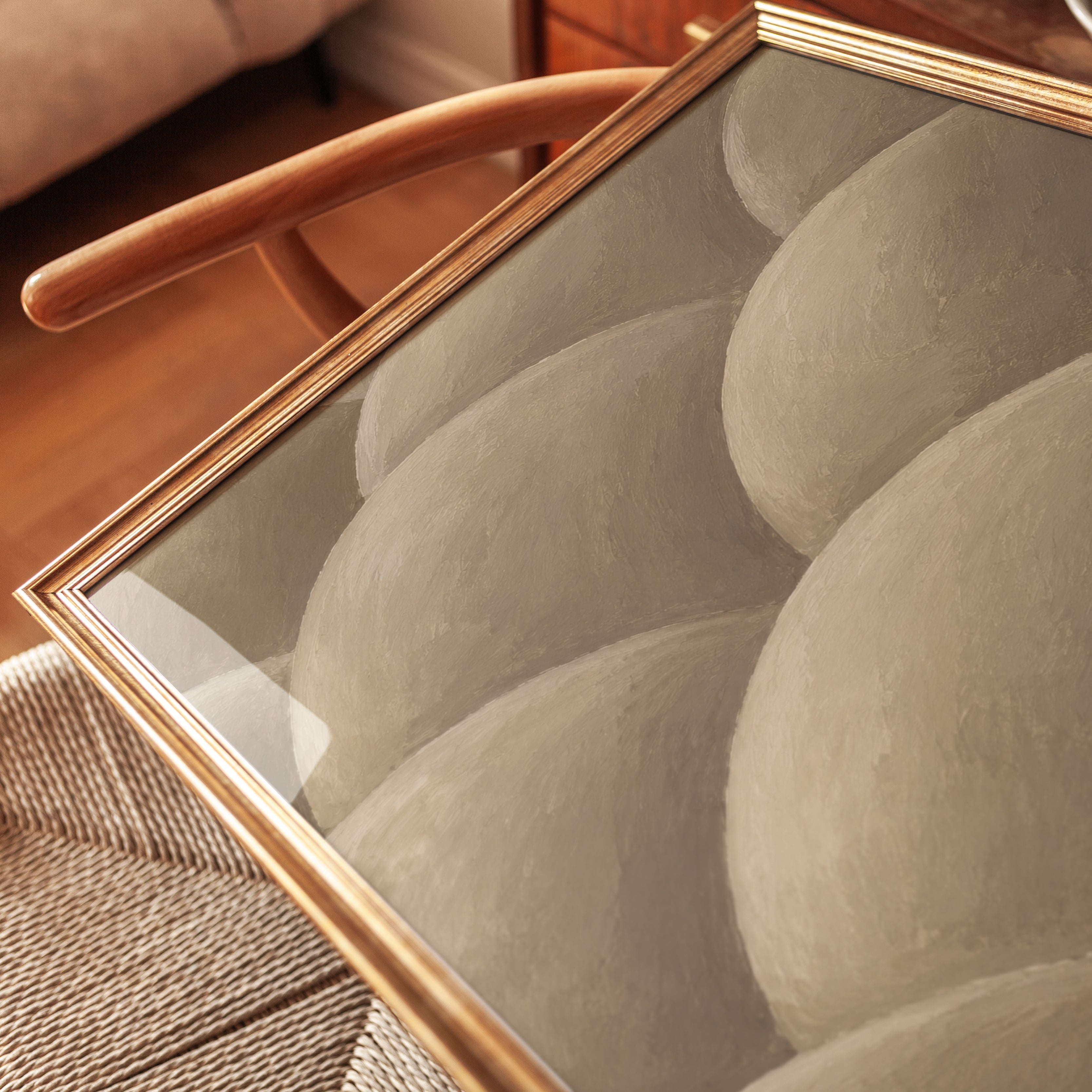 Abstract Arch Wall Art – Neutral Minimalist Print - detail