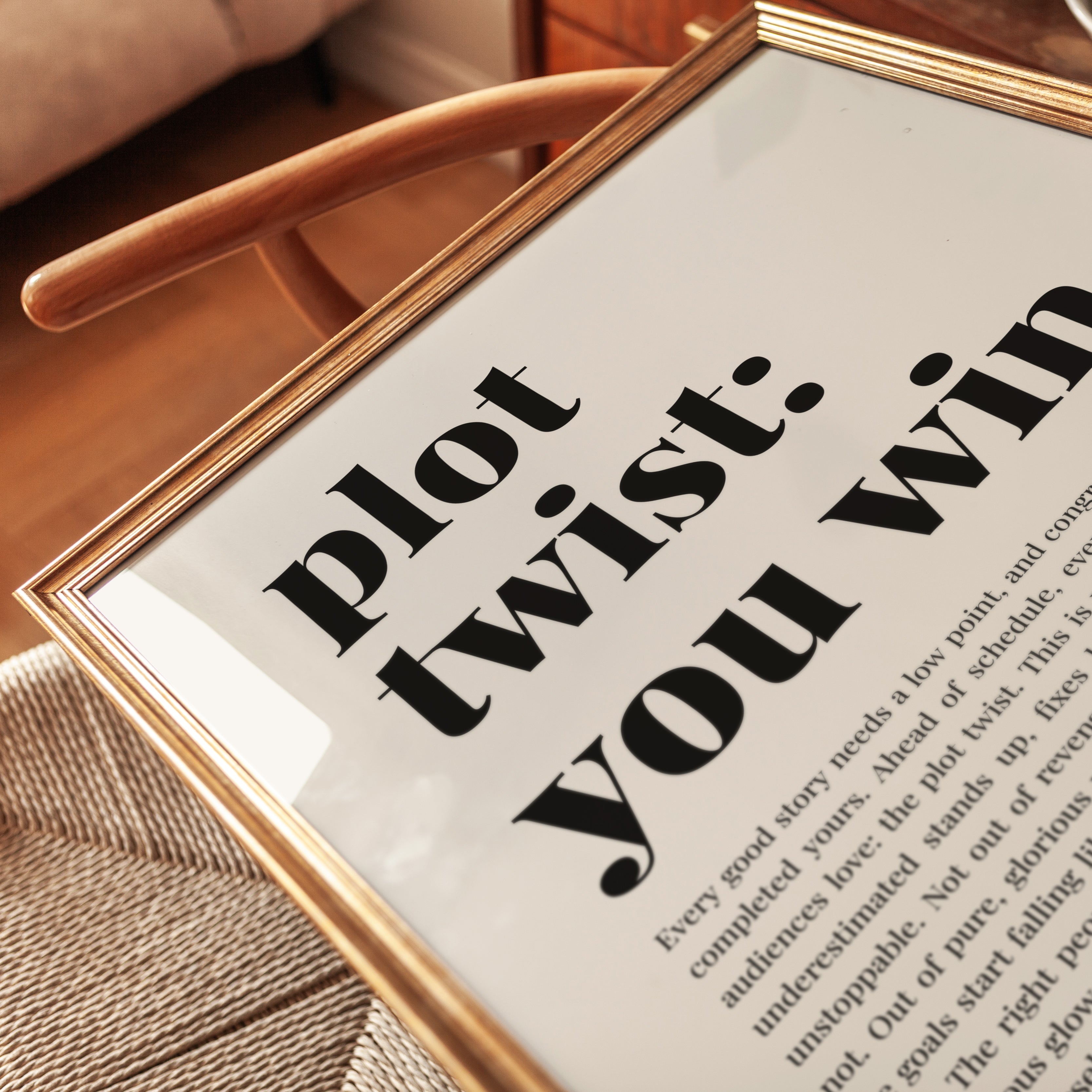 Motivational Wall Art – Empowerment Quote Print - detail