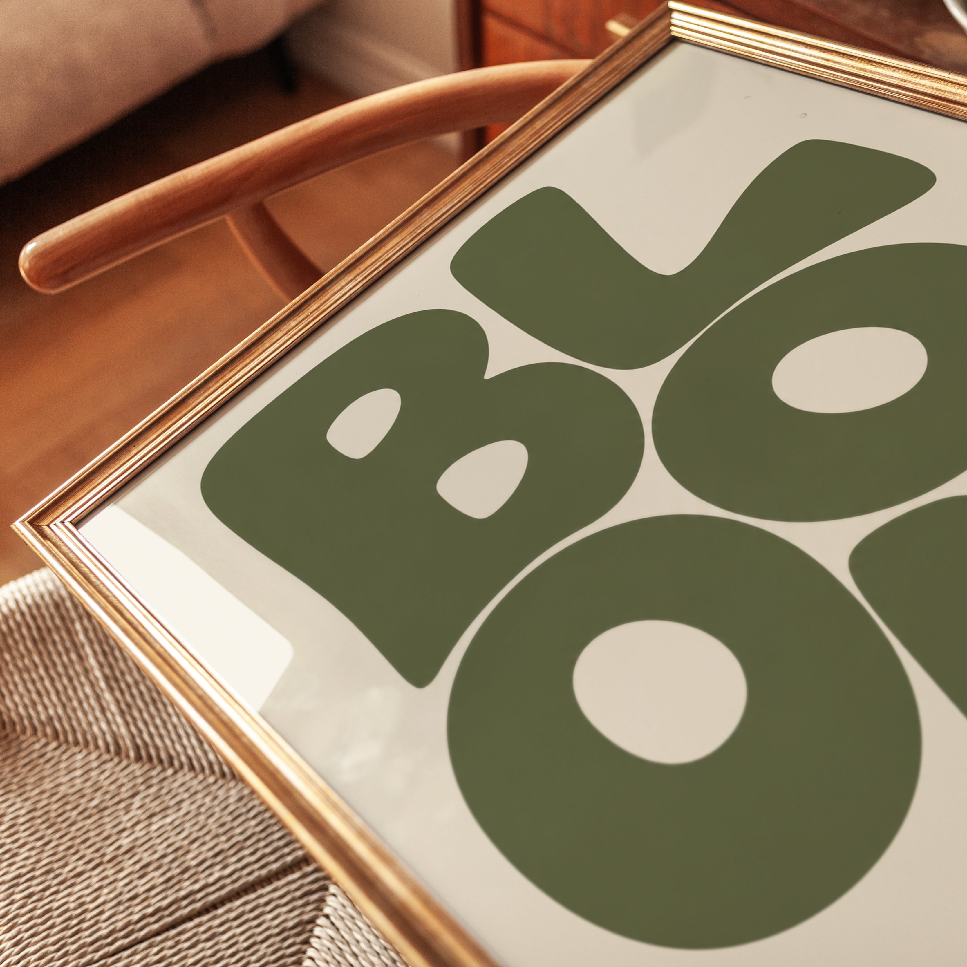 Bloom Wall Art – Grow Gently Unfold Beautifully - detail