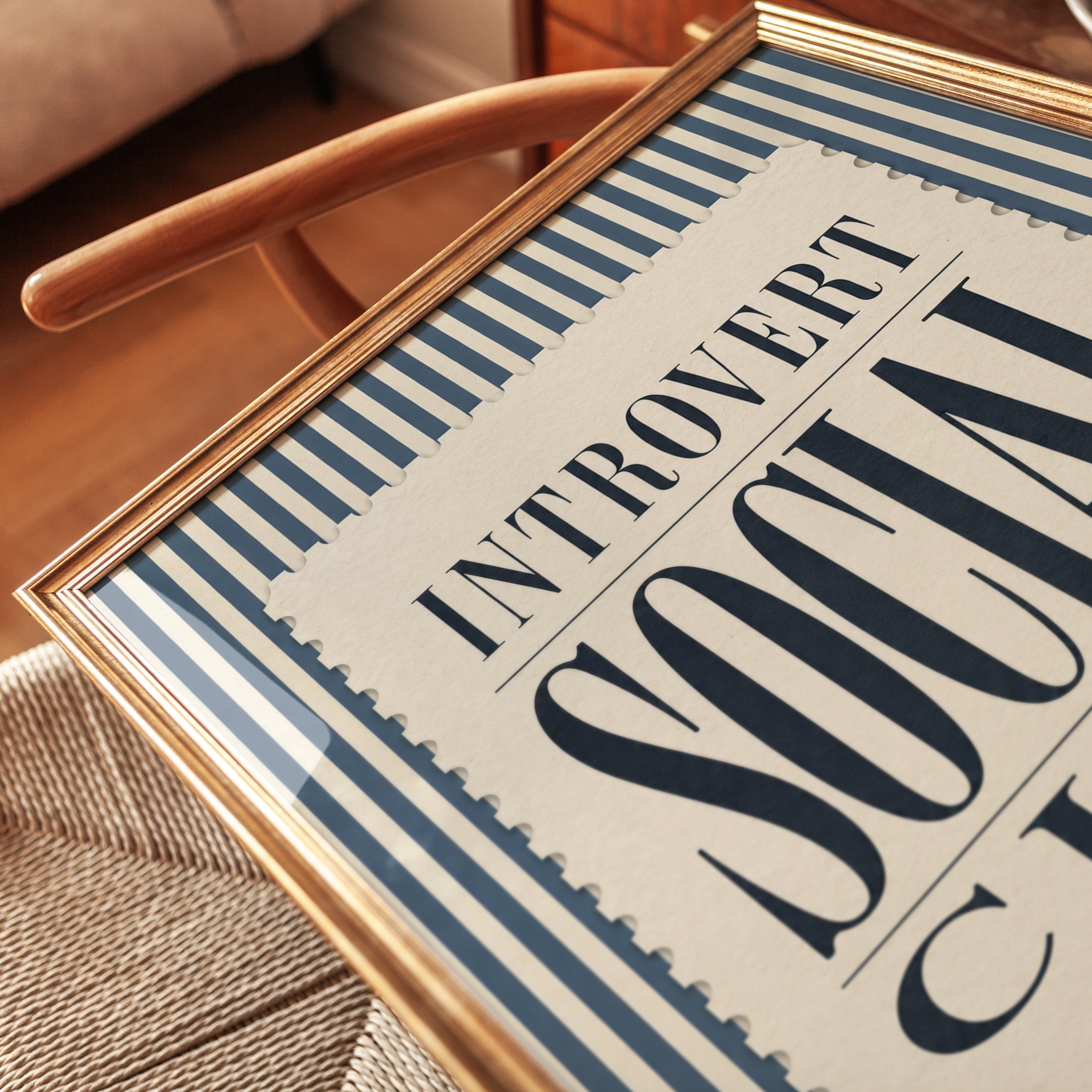 Introvert Wall Art – Introvert Social Club Print - detail