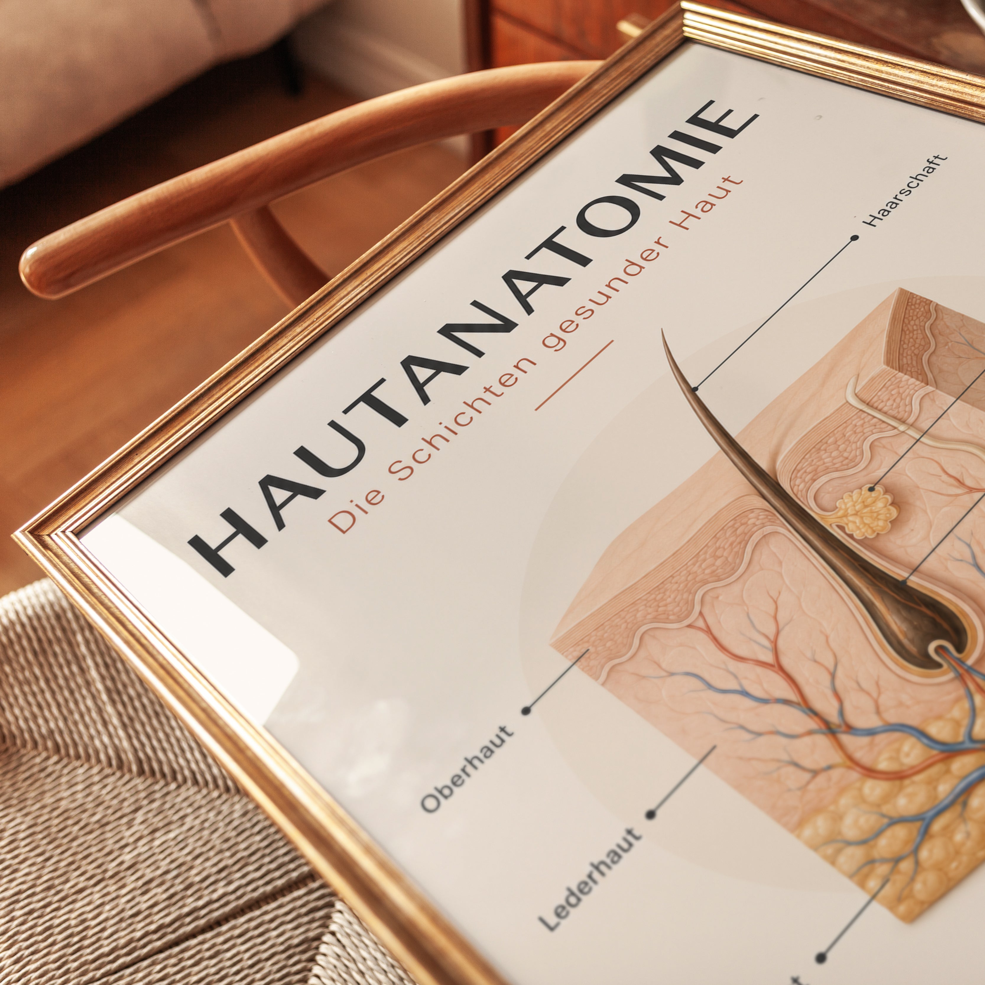 Skin Anatomy Poster – Medical Office Wall Art - detail
