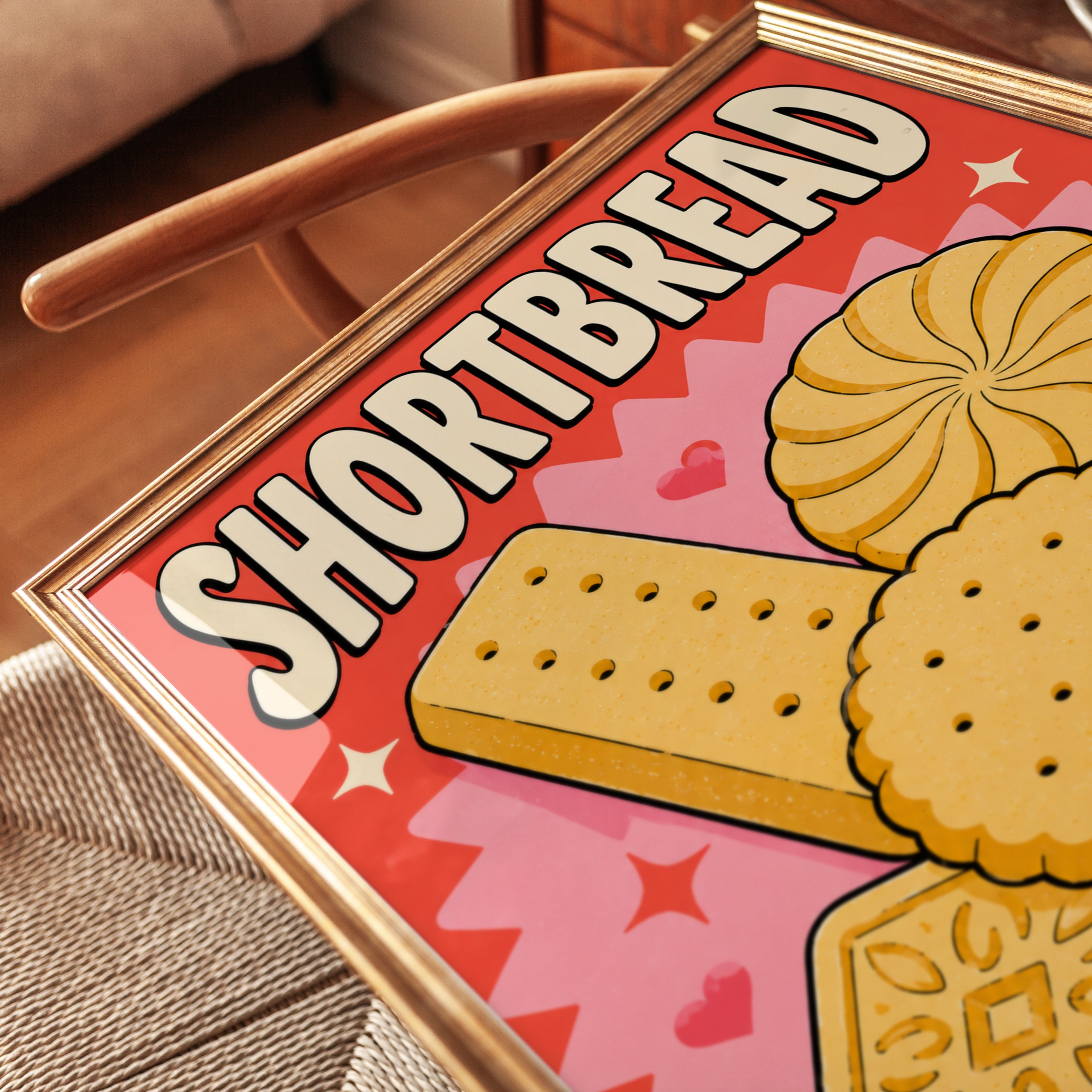 Shortbread Poster – Retro Kitchen Wall Art - detail