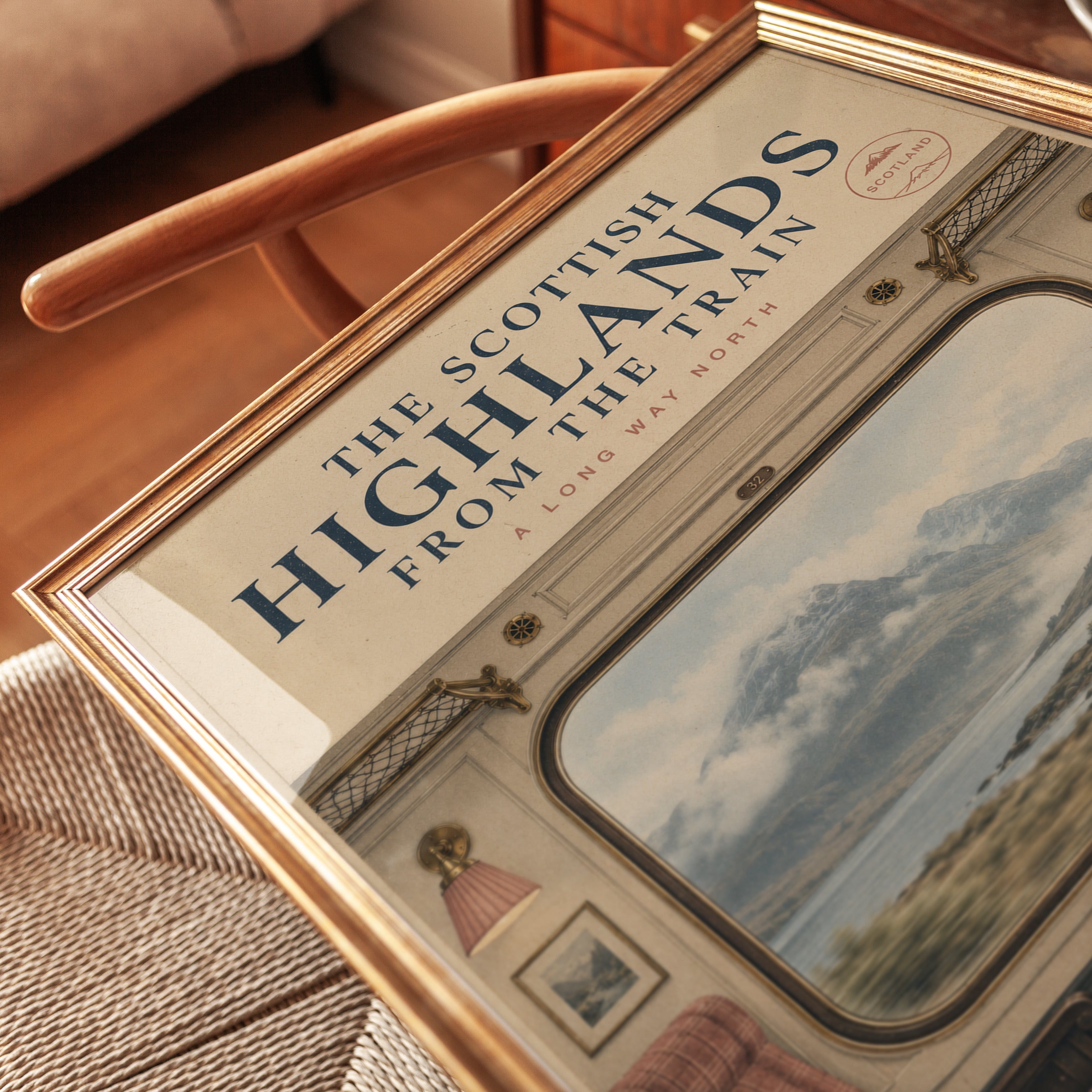 Scotland Travel Poster – Scottish Highlands Print - detail