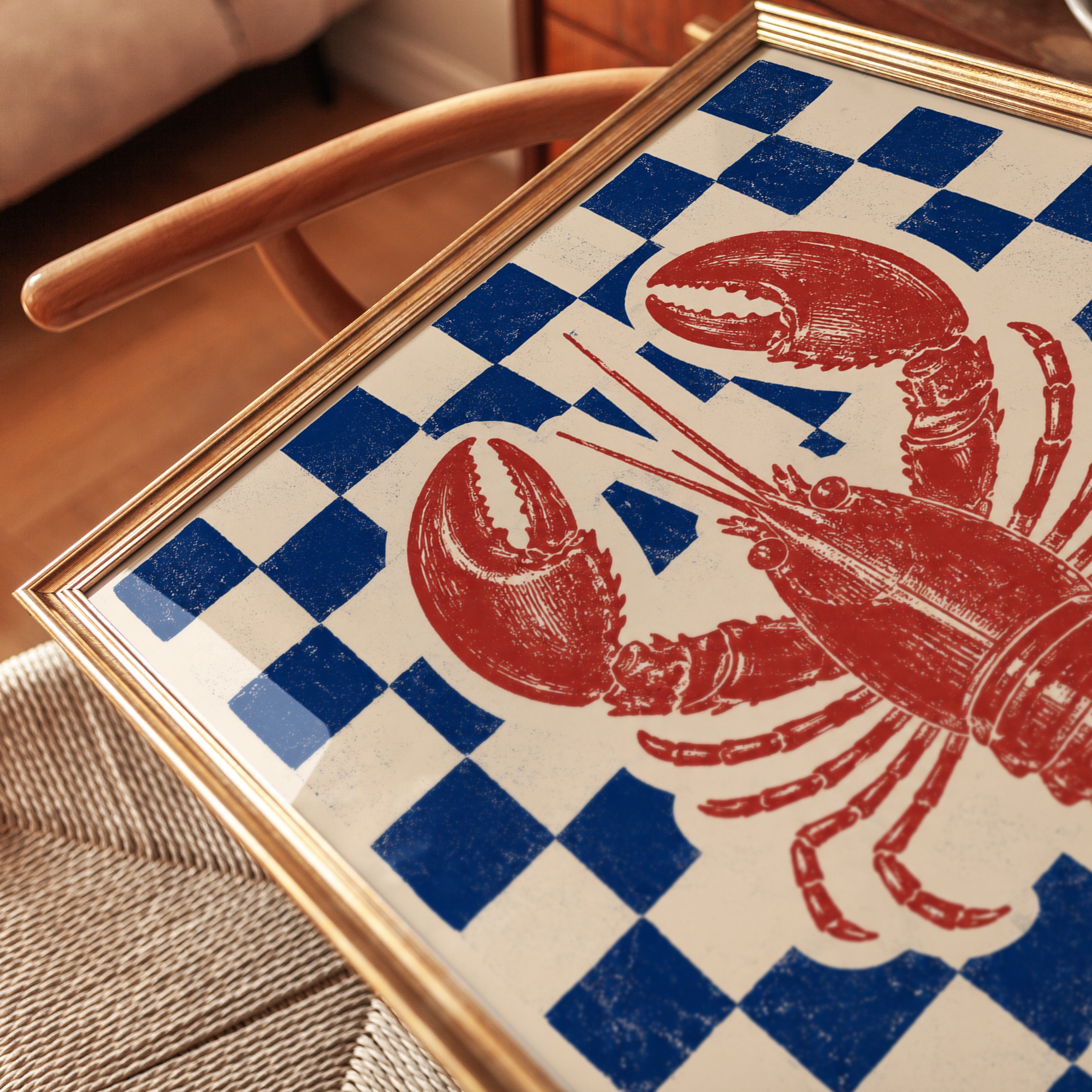 Lobster Wall Art – Nautical Kitchen Decor - detail