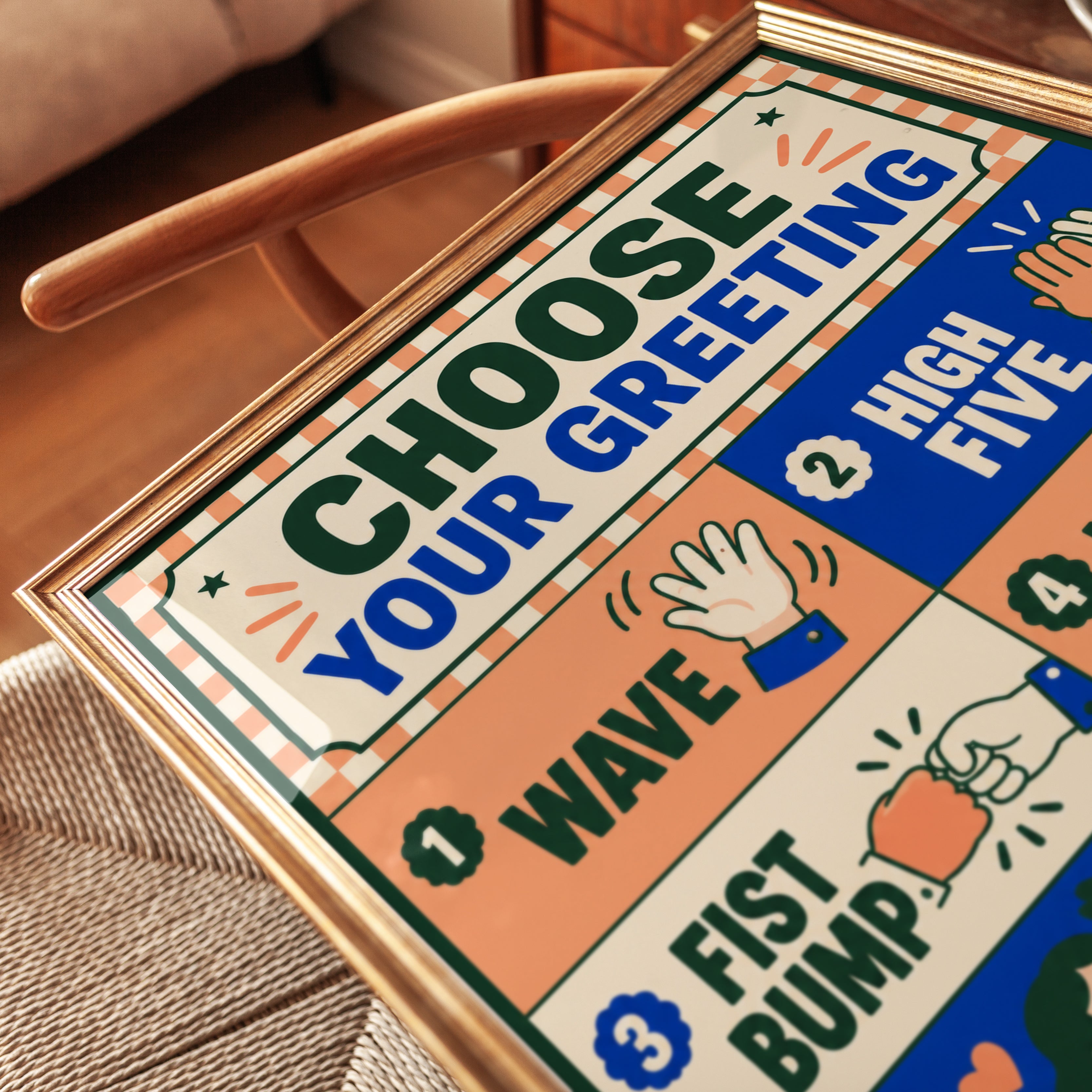 Playful Greeting Poster - detail