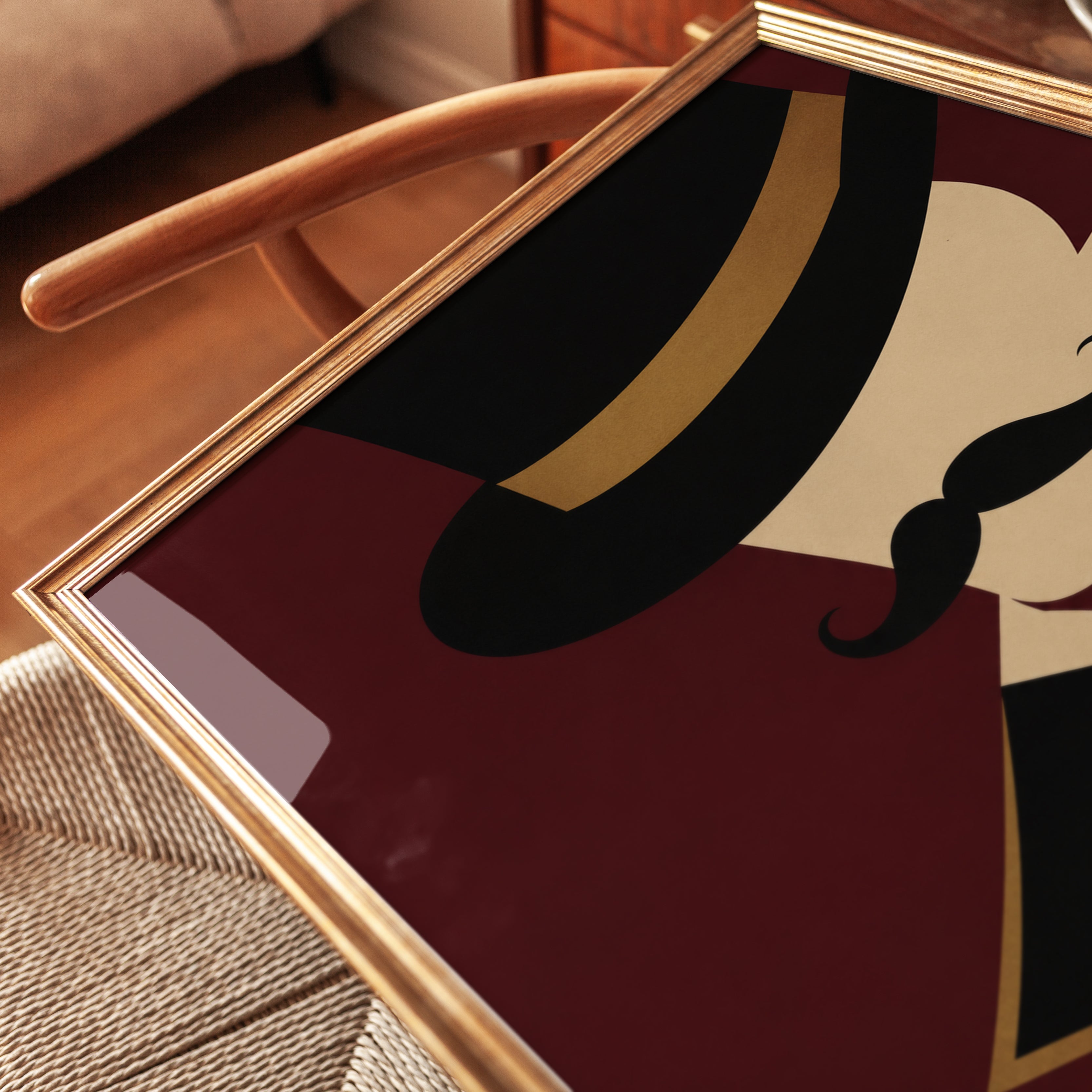 Vintage Gentleman Poster – Art Deco Wall Art - detail
