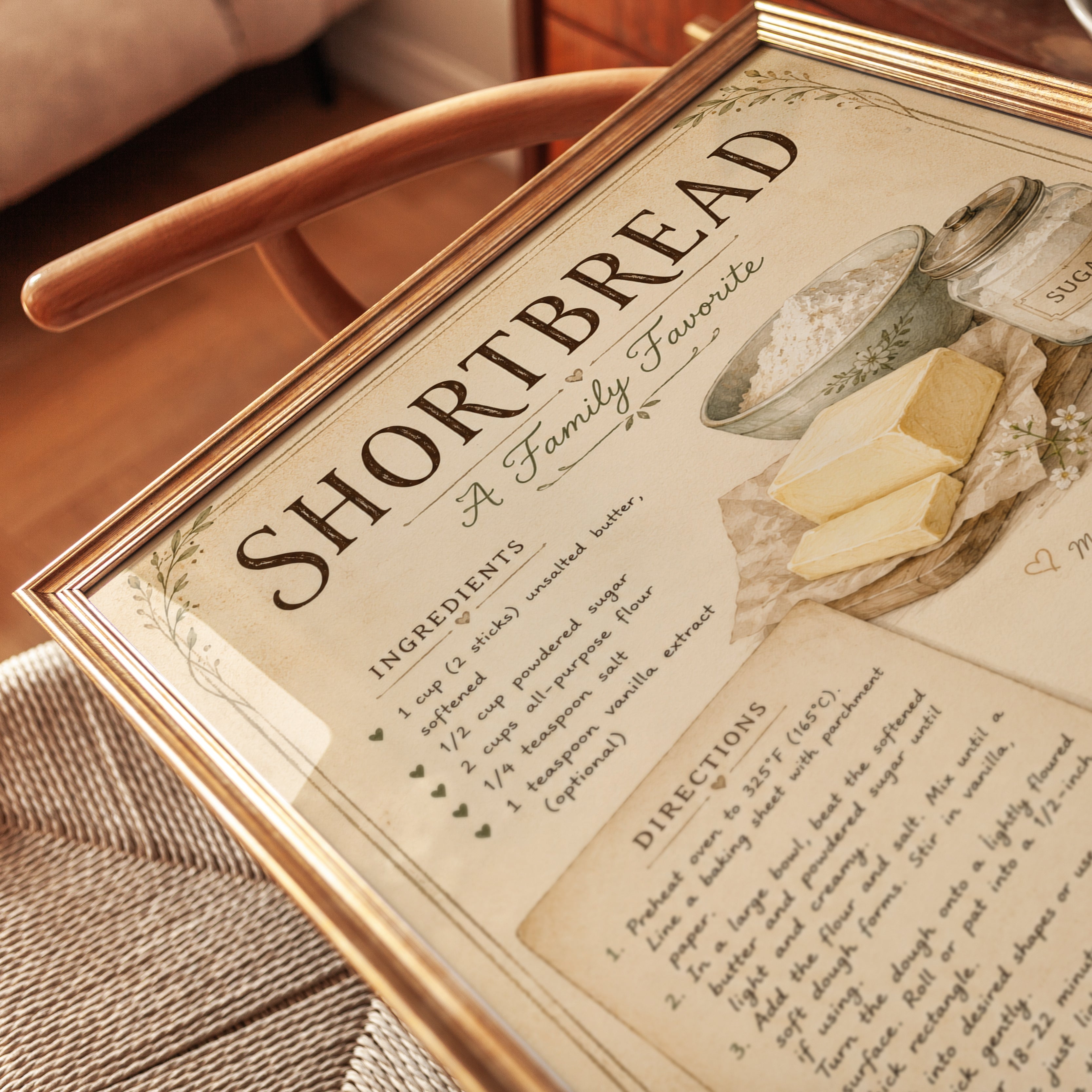 Shortbread Recipe Print - detail