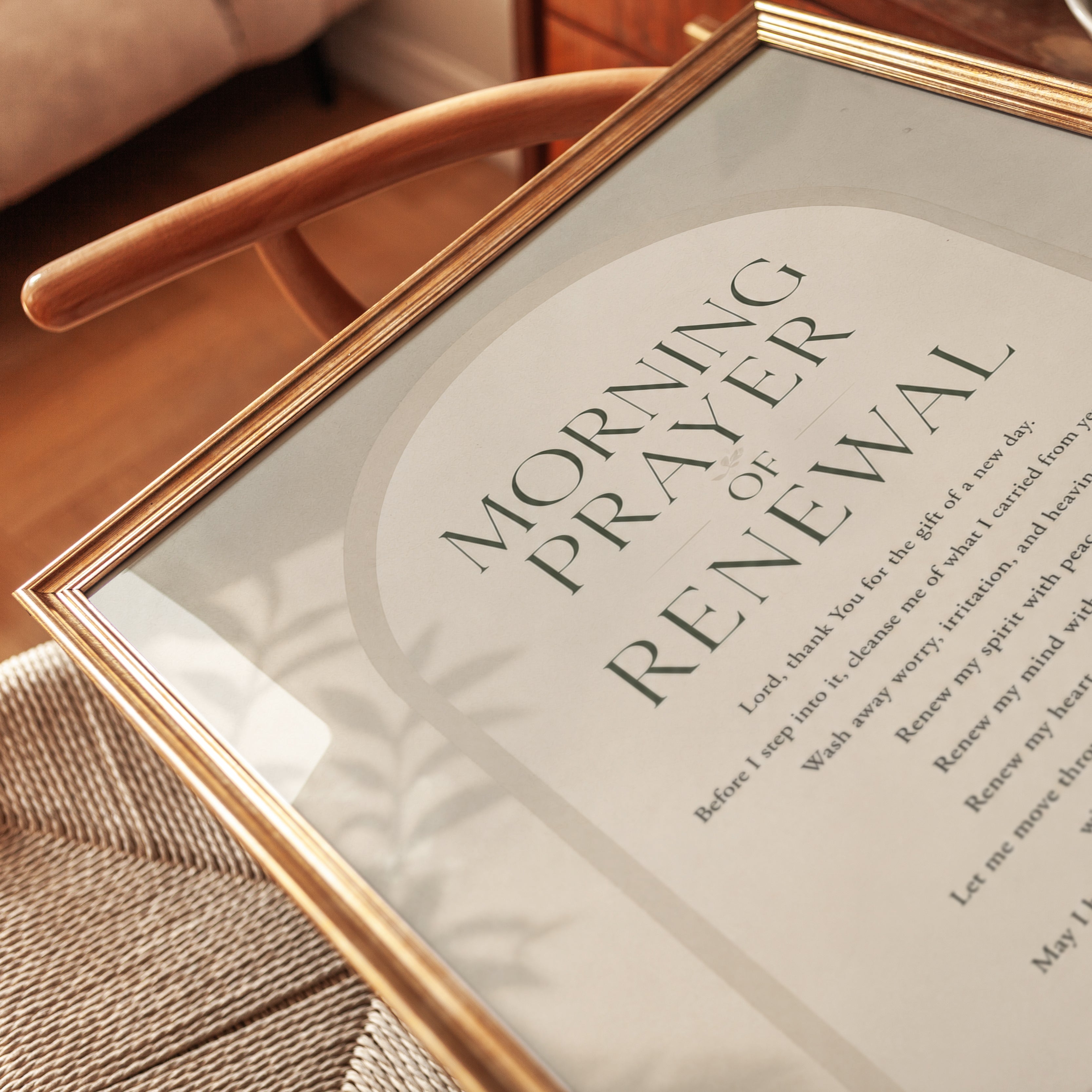 Morning Prayer Wall Art – Spiritual Bedroom Decor - detail