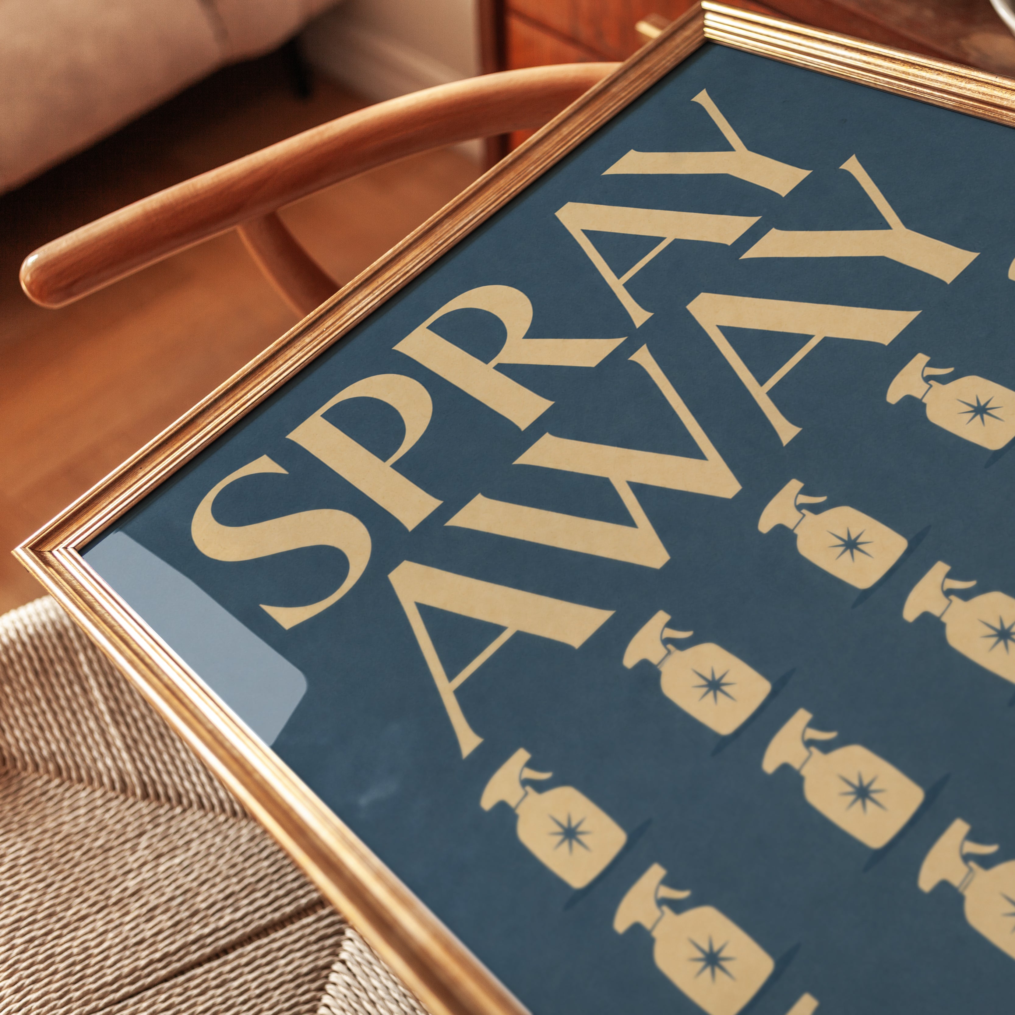 Retro Cleaning Wall Art - detail
