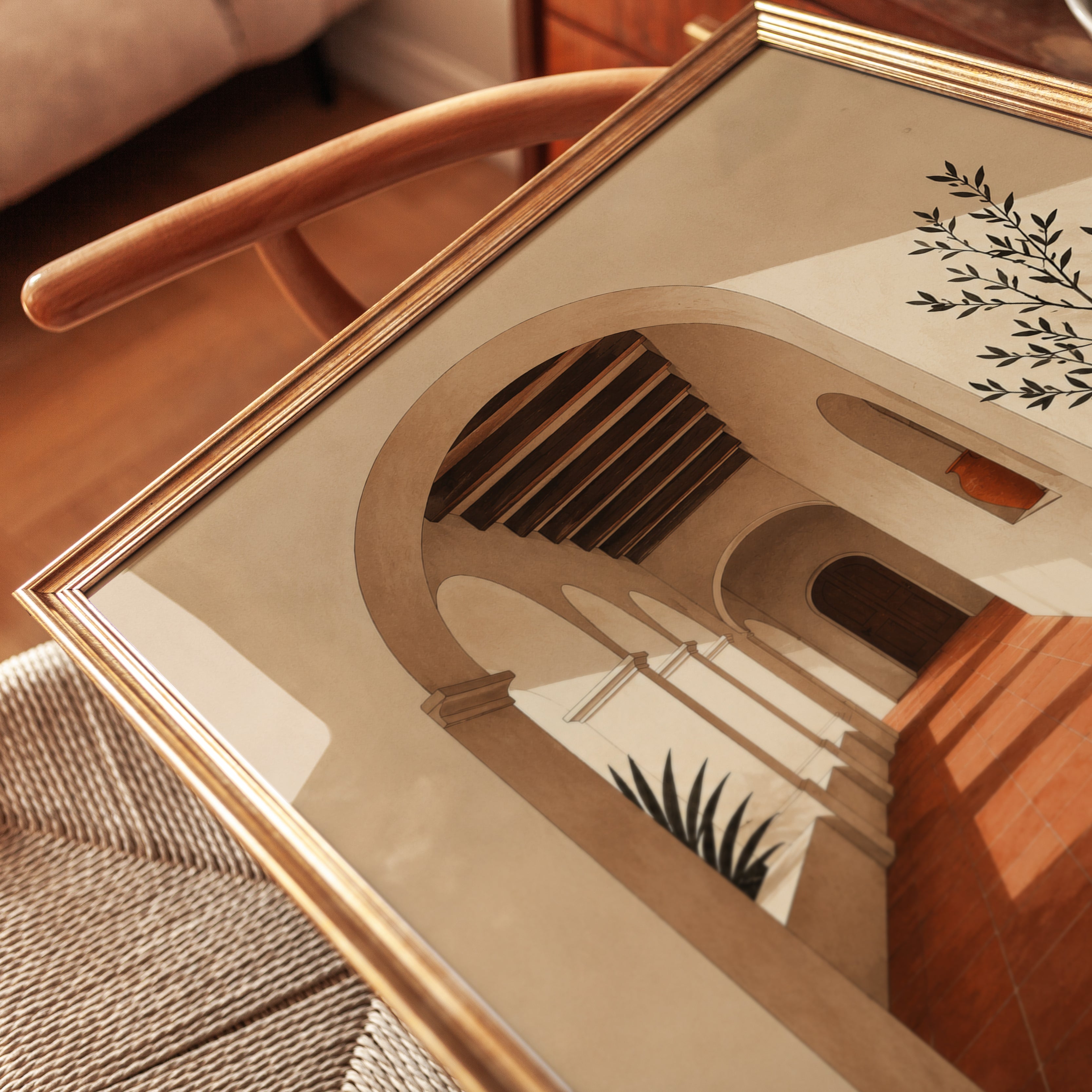 Mediterranean Archway Print - detail