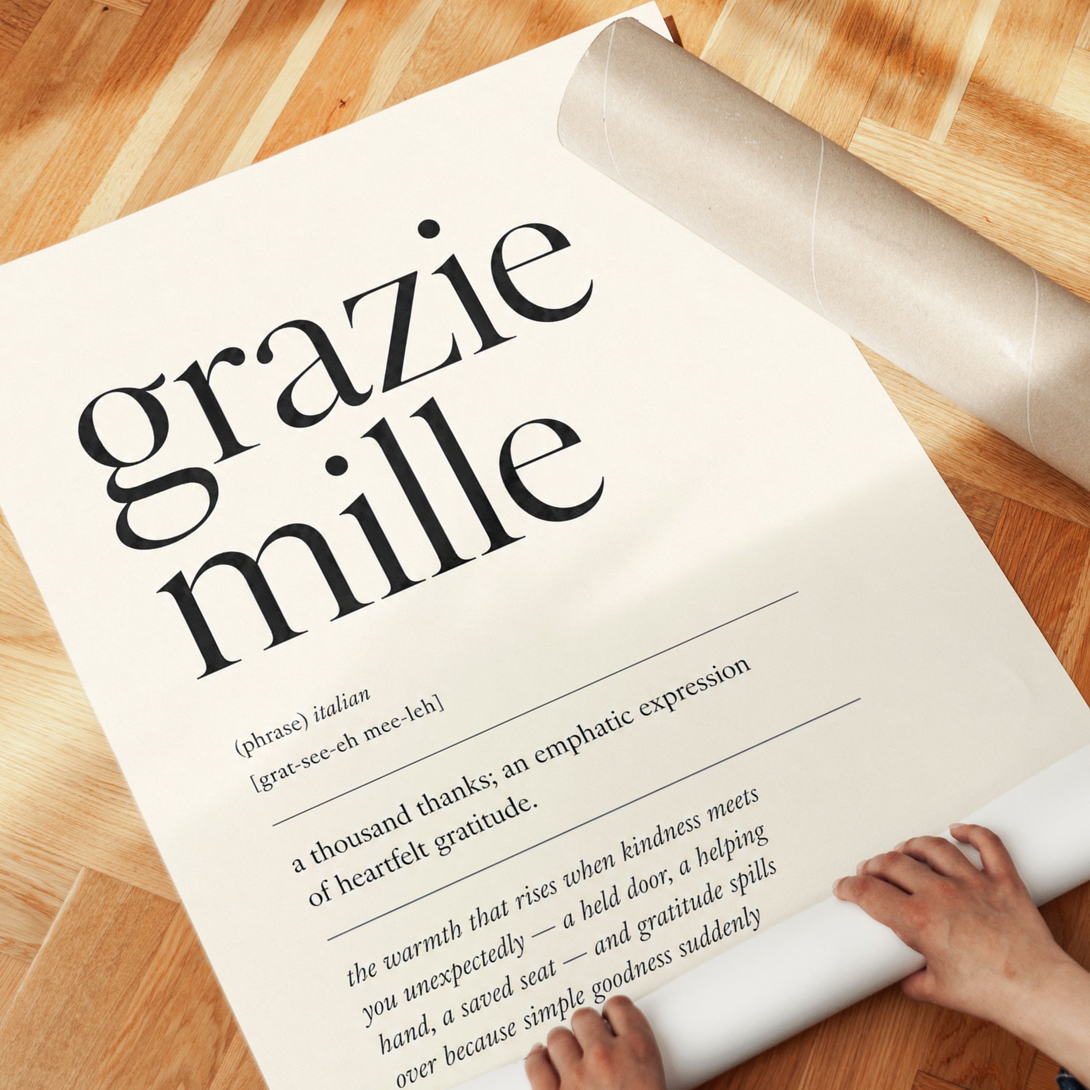 Grazie Mille Wall Art - detail