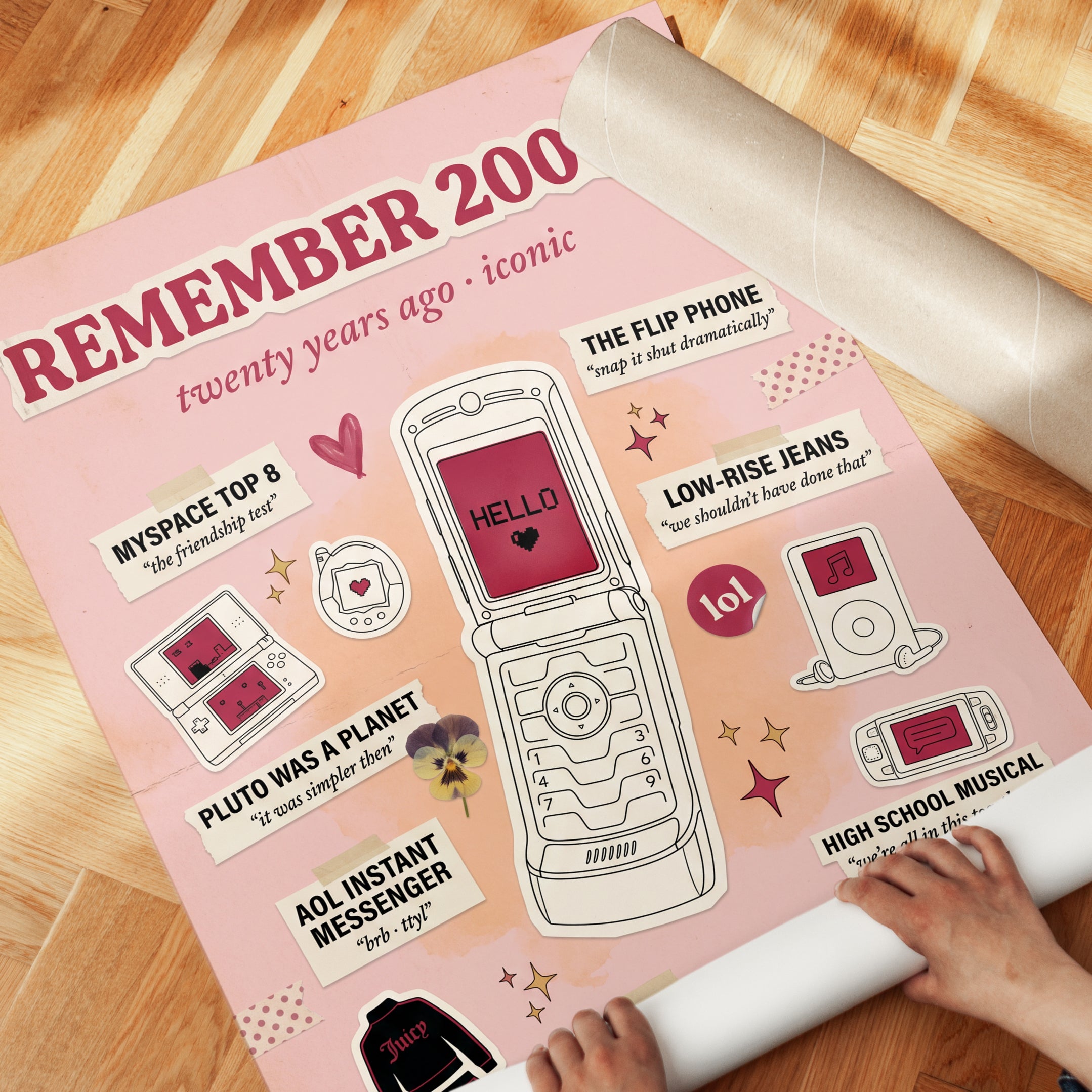 2006 Nostalgia Print – Y2K Pop Culture Poster - detail