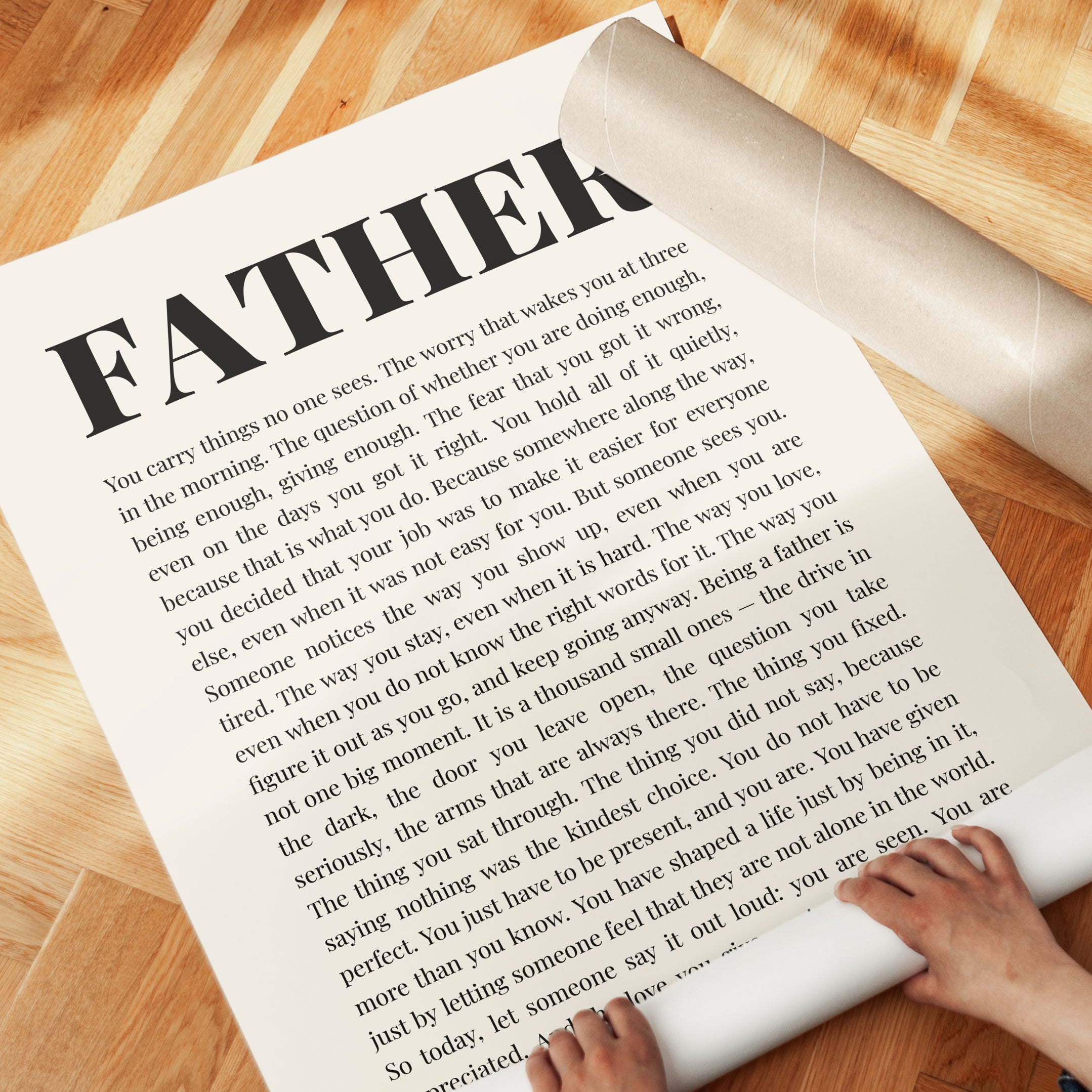 Father's Day Gift – Father Print - detail