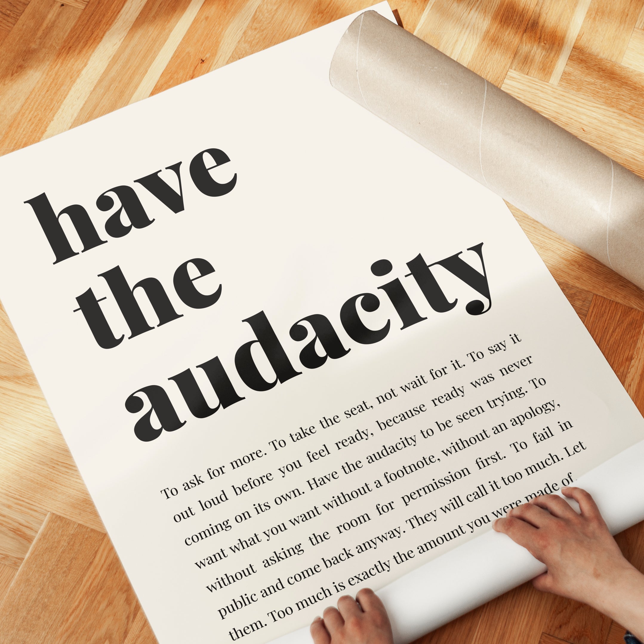 Motivational Quote Print - detail