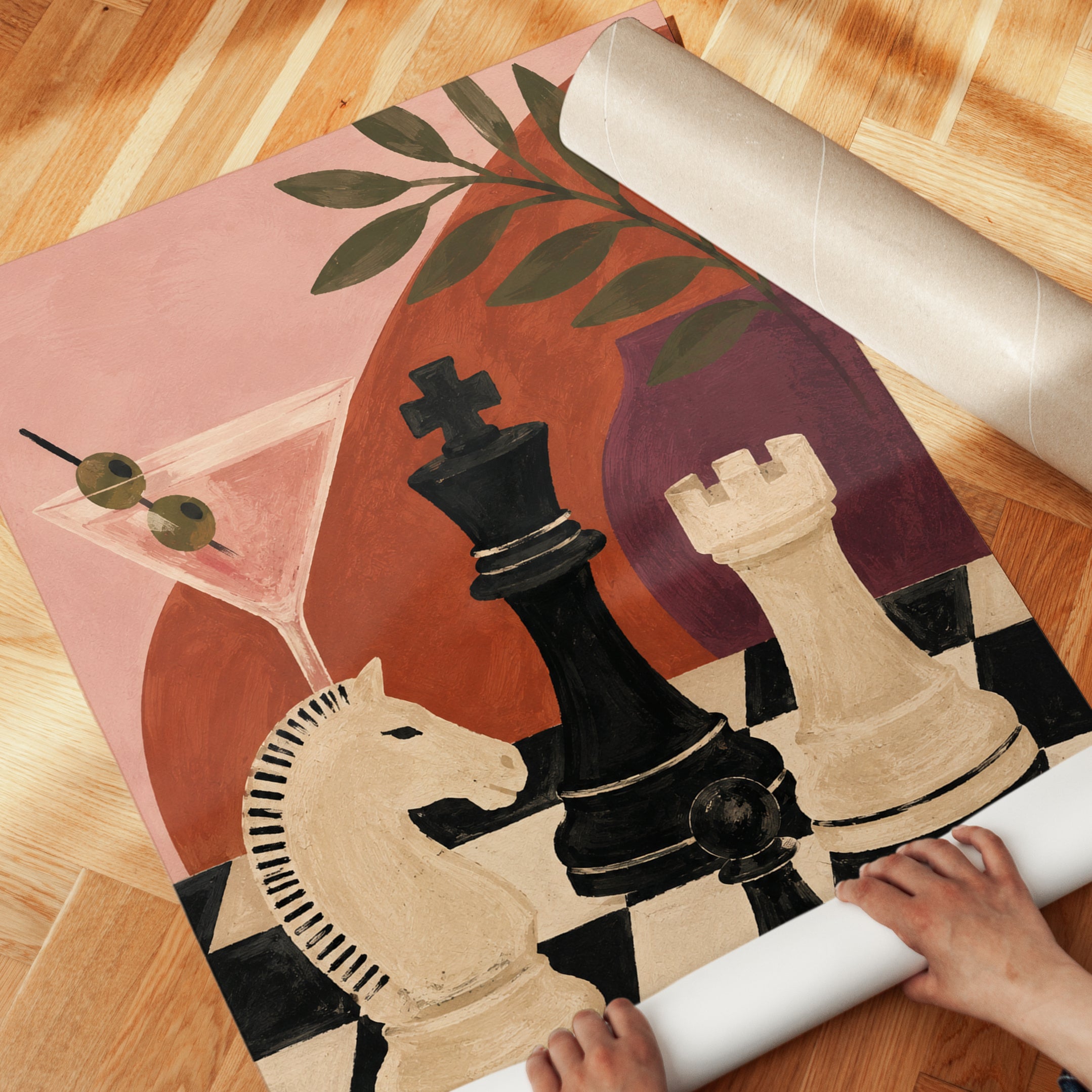 Chess Wall Art – Still Life Print - detail