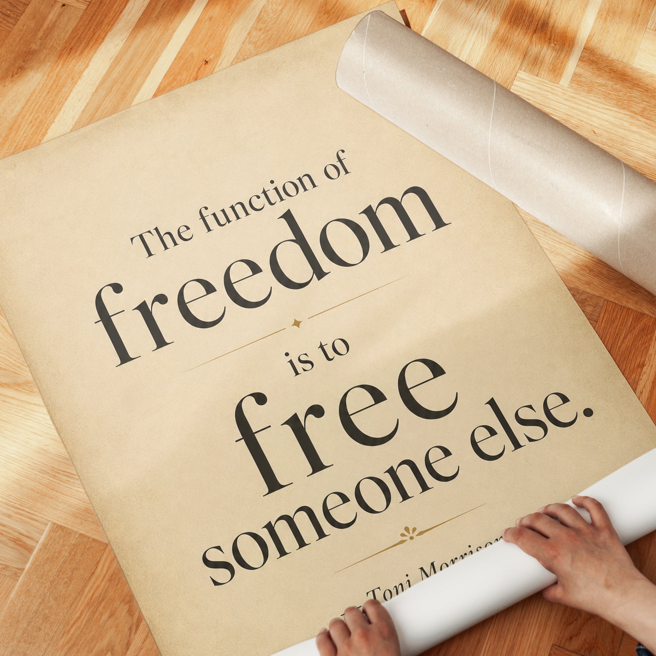 Freedom Quote Print – Inspirational Wall Art - detail