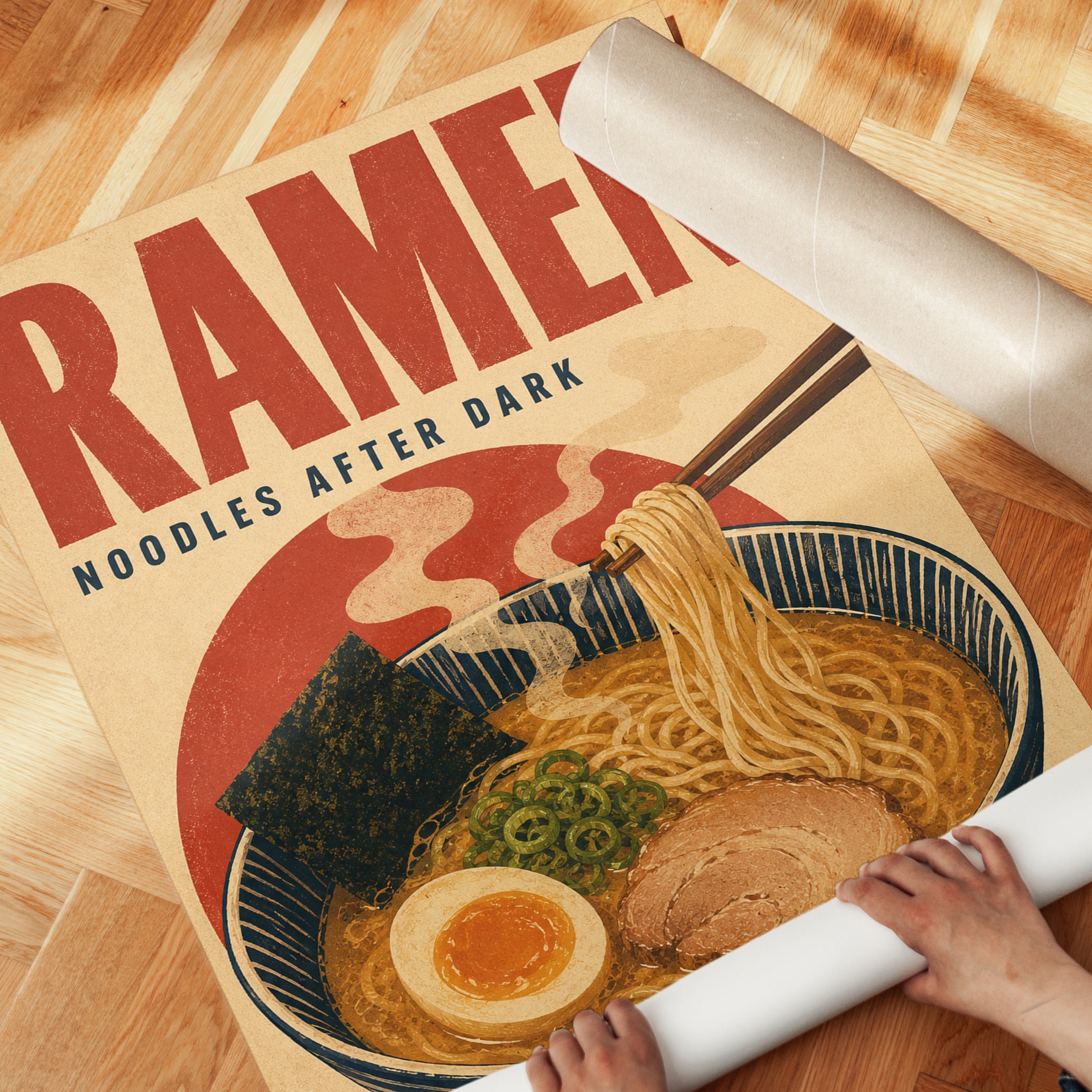 Ramen Wall Art – Japanese Kitchen Decor - detail