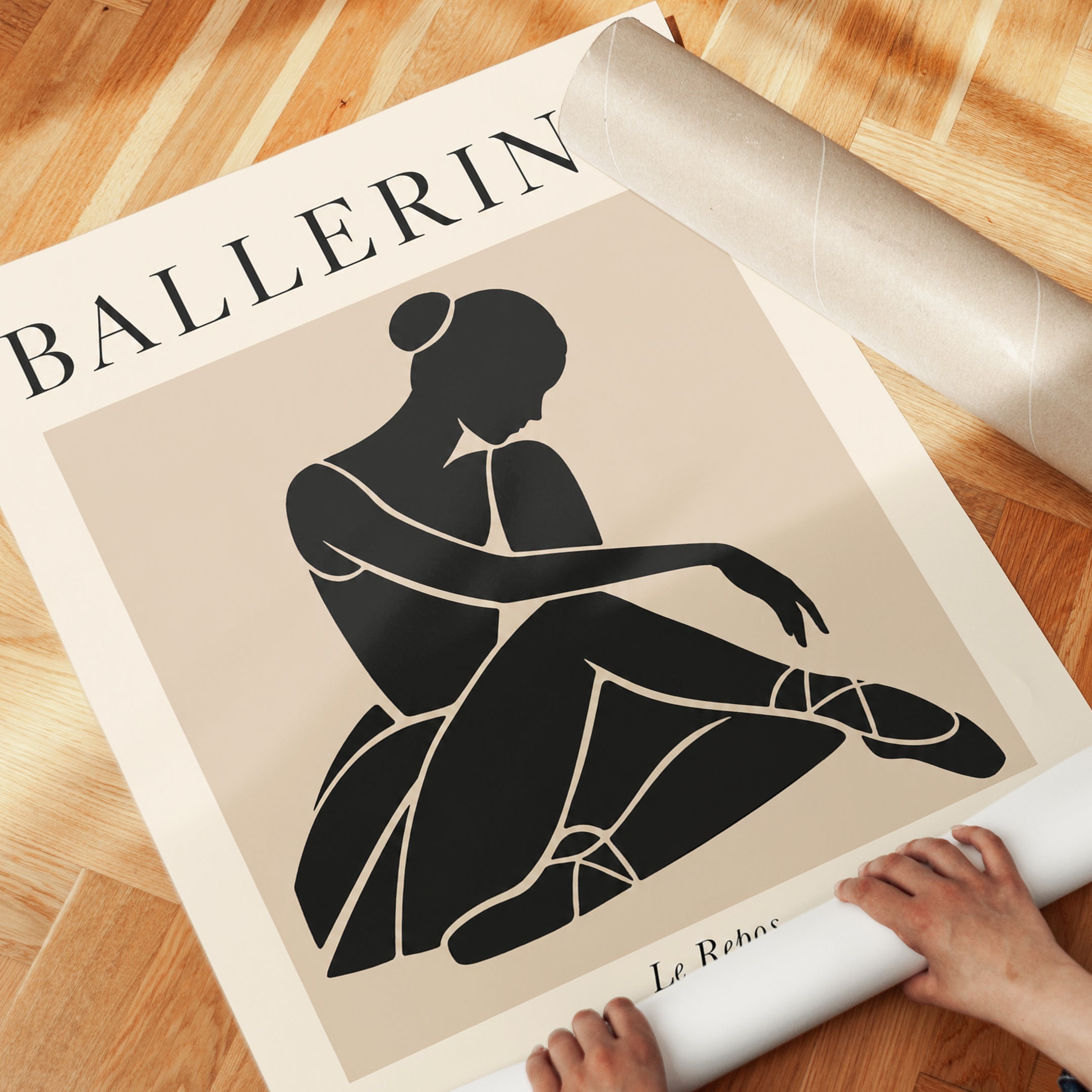 Ballerina Wall Art – Ballet Print - detail