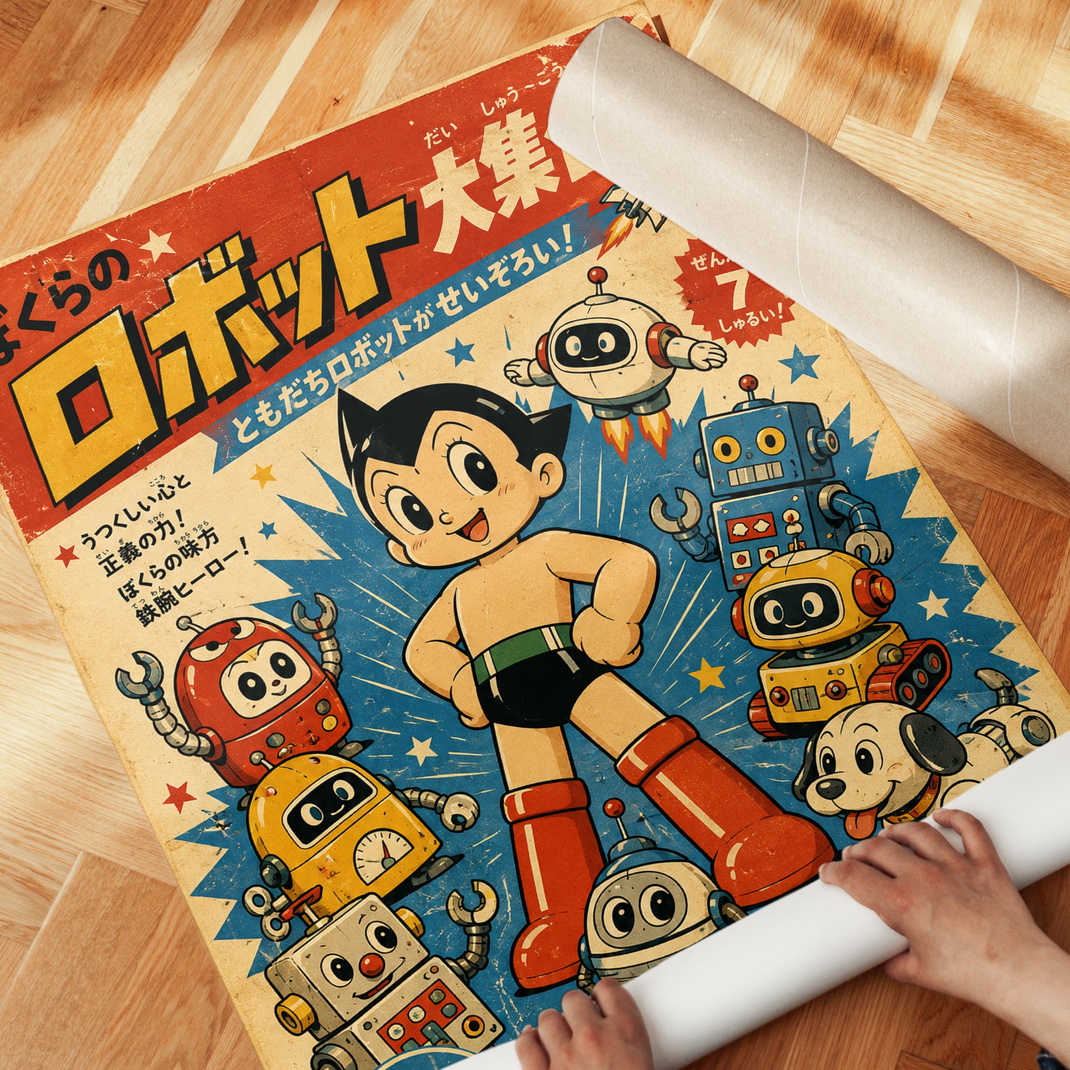 Retro Robot Poster - detail