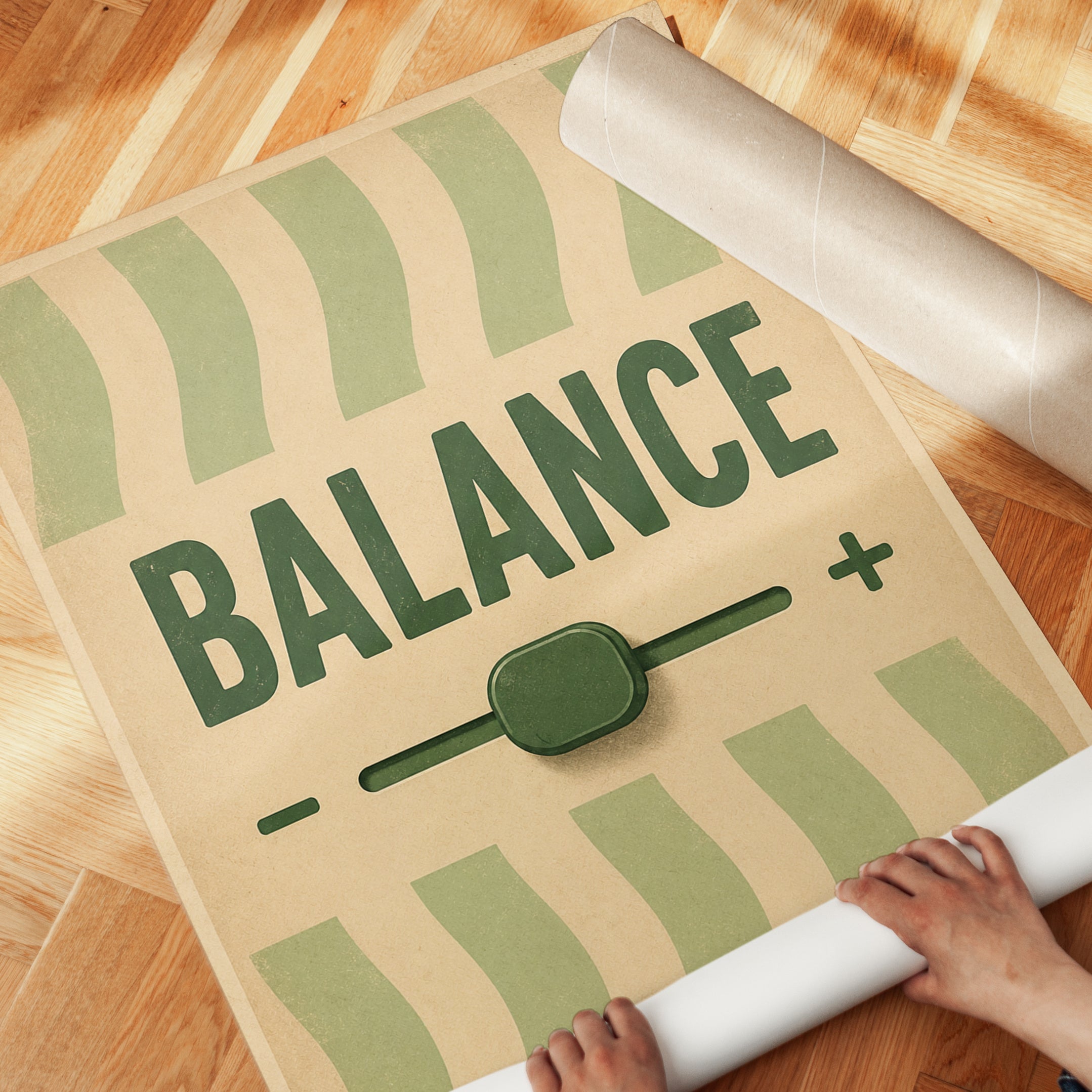 Balance Wall Art – Motivational Print - detail