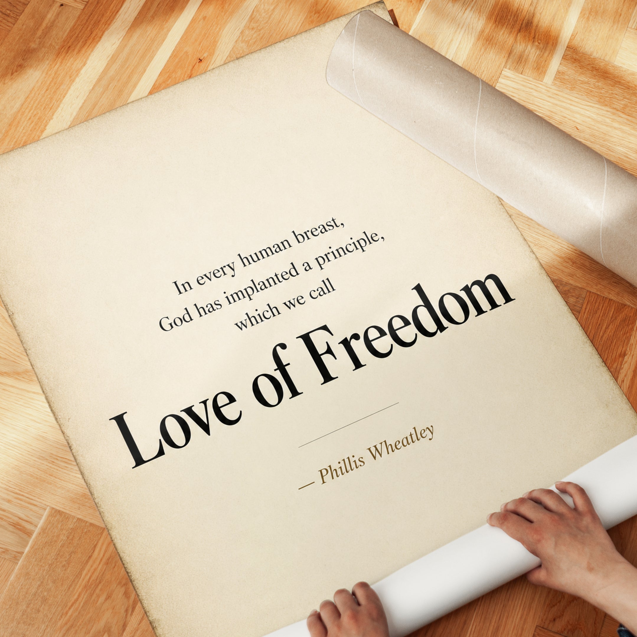 Freedom Quote Print – Phillis Wheatley Wall Art - detail