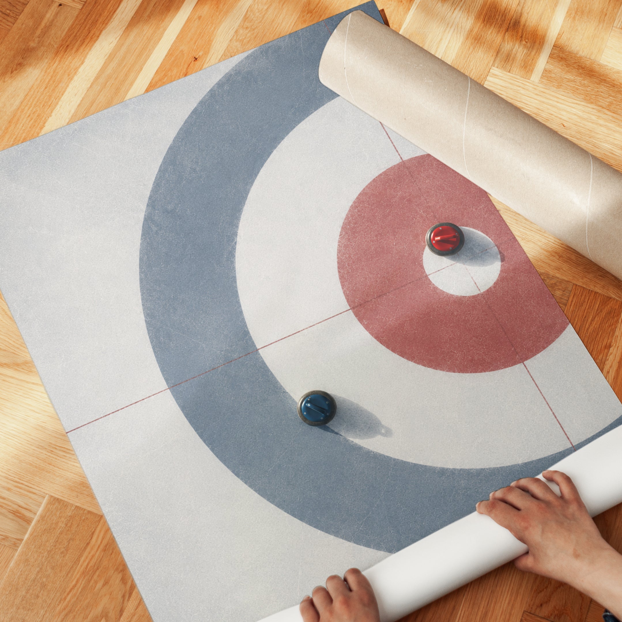 Curling Wall Art – Minimalist Sports Print - detail