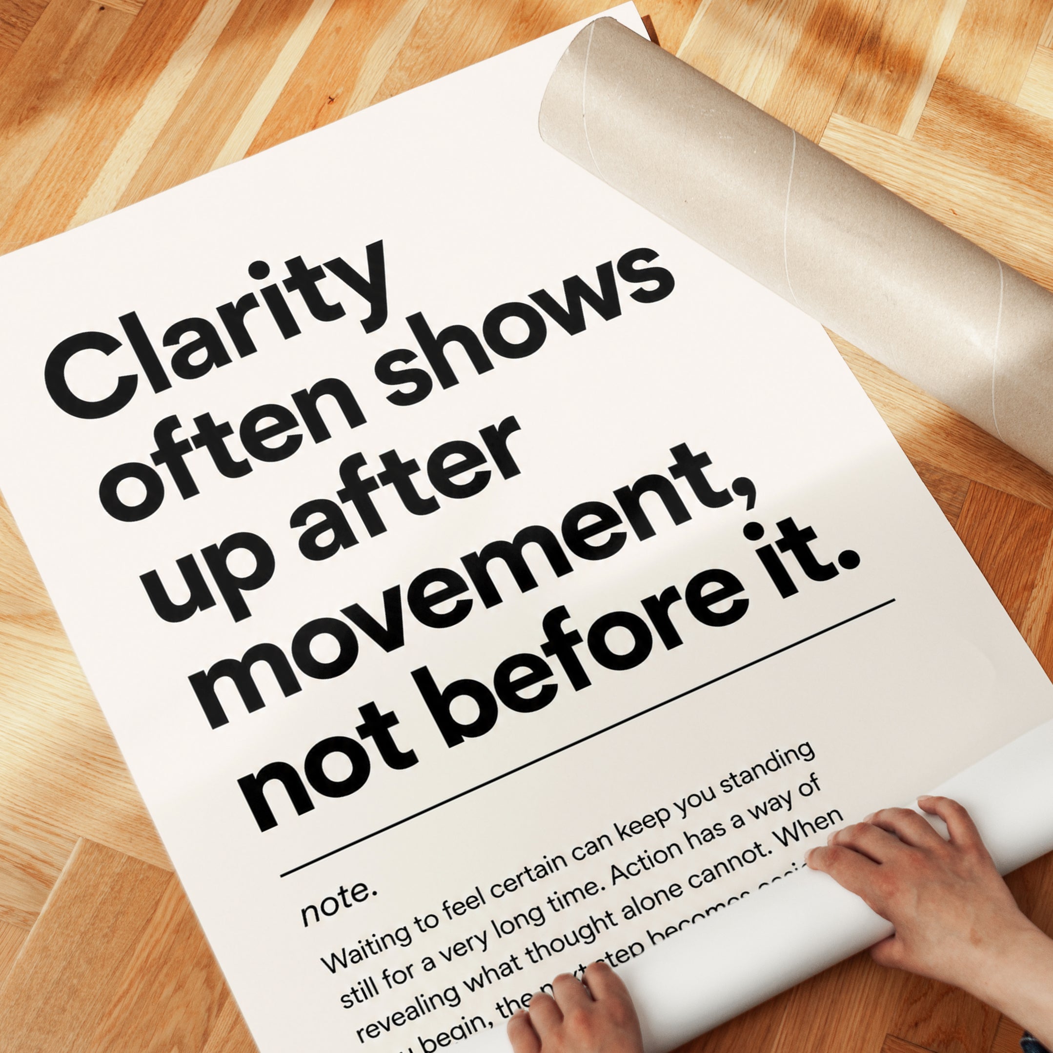 Motivational Wall Art: Modern Typography - detail