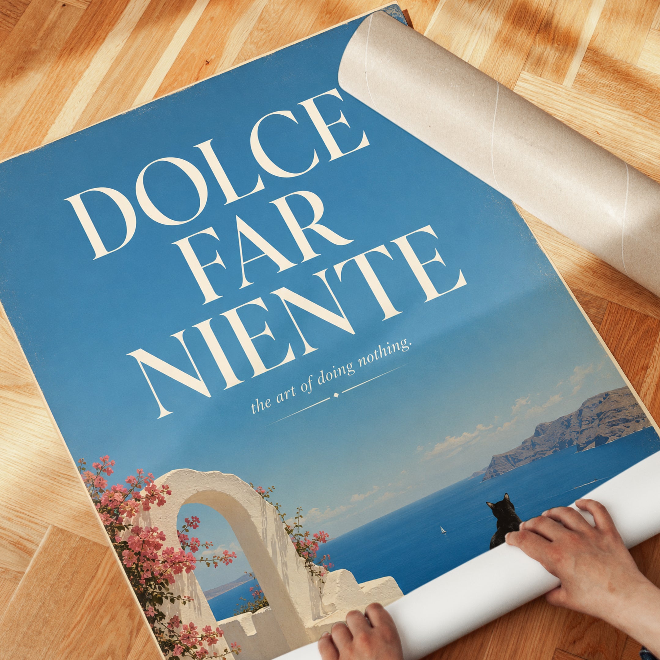 Dolce Far Niente Poster – Italian Quote Print - detail