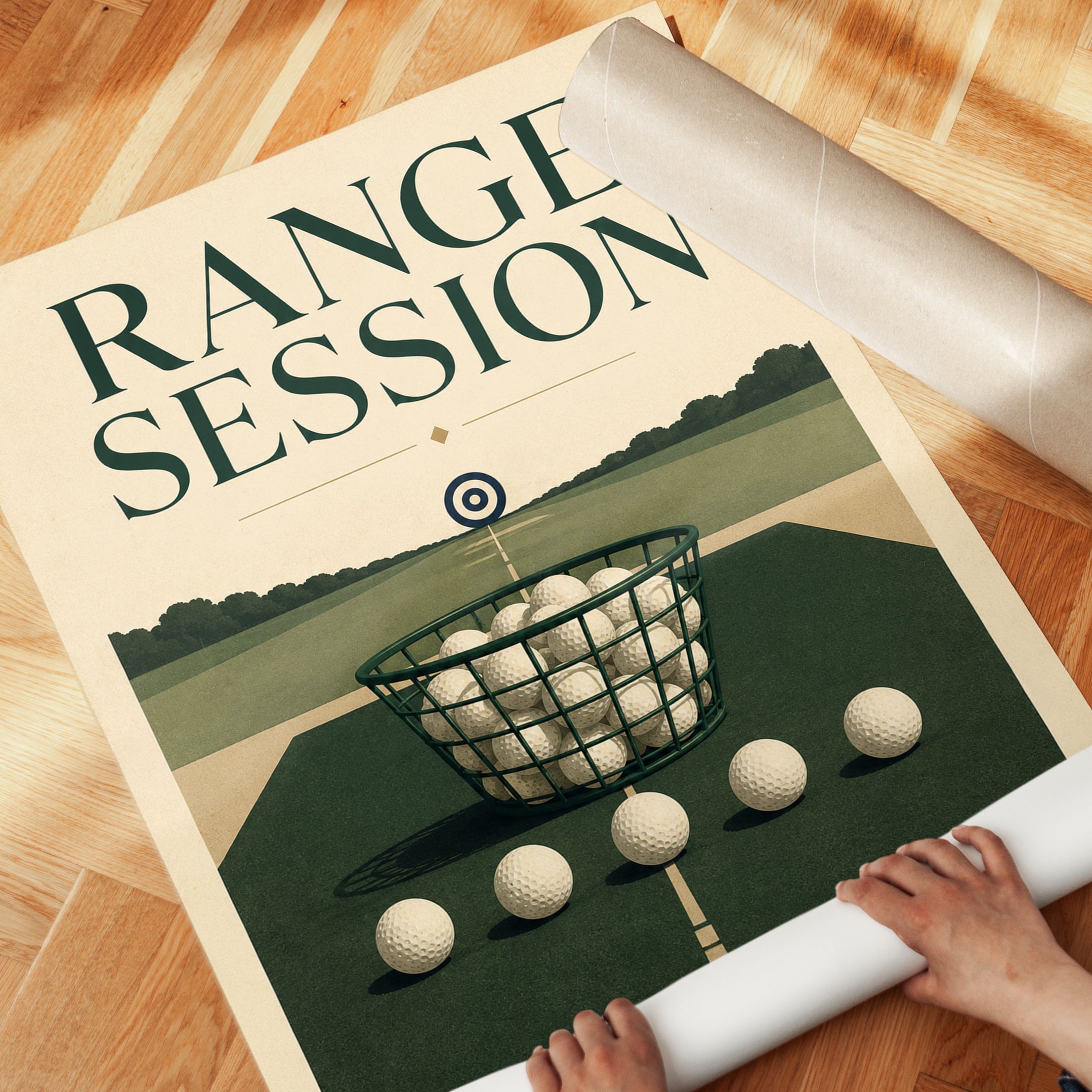 Golf Wall Art – Range Session Print - detail