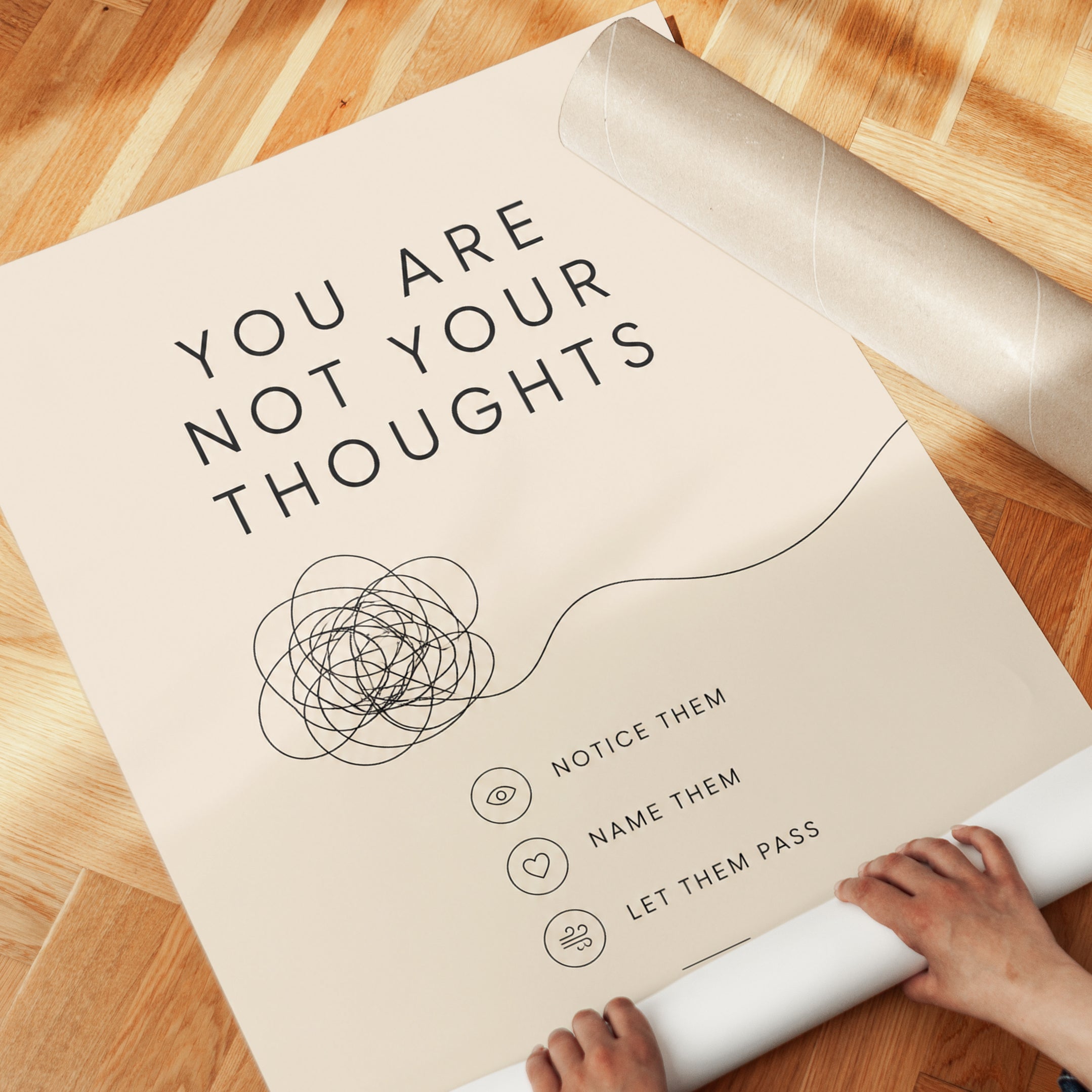 Mindfulness Typography Print - detail