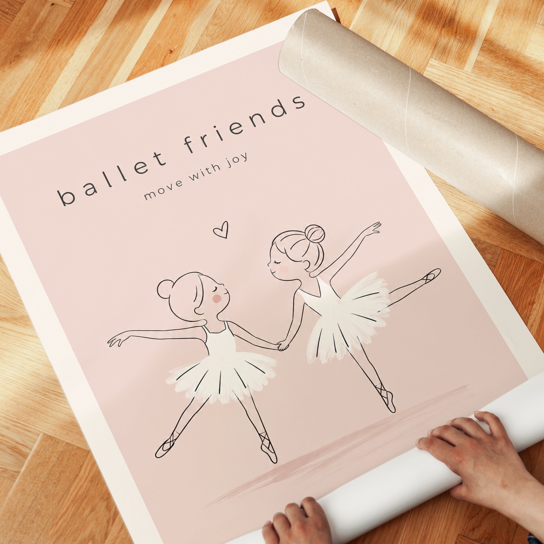 Ballet Nursery Print – Girls Room Wall Art - detail