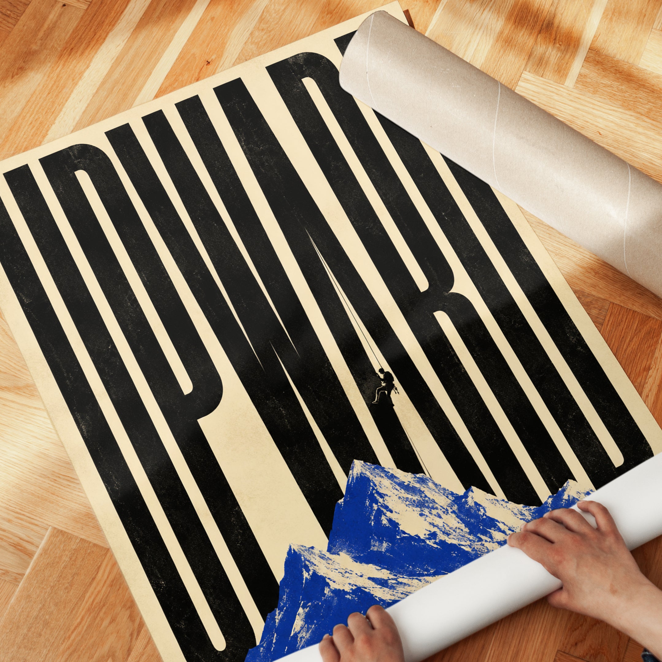 Mountain Climbing Poster - detail