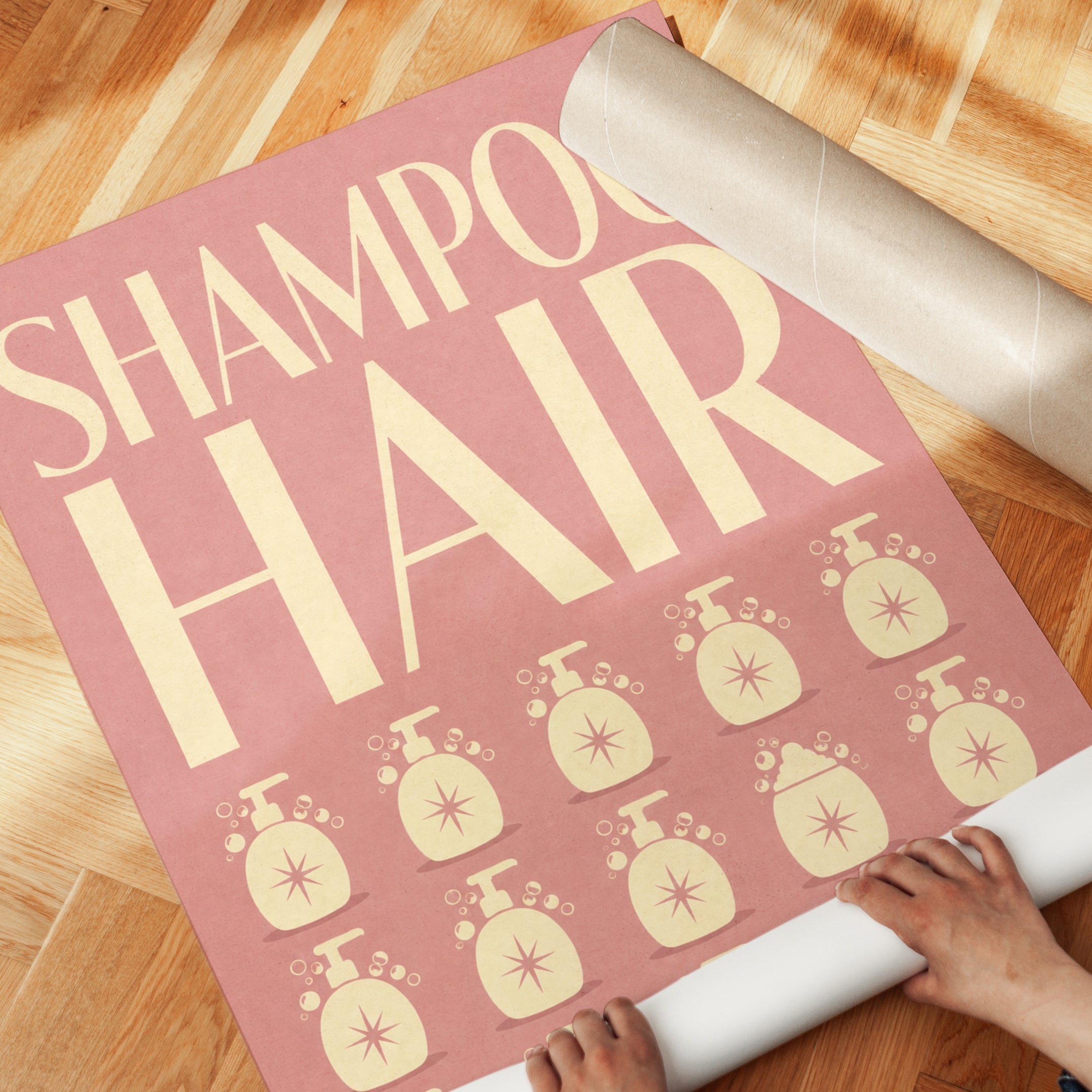 Retro Shampoo Poster Print - detail