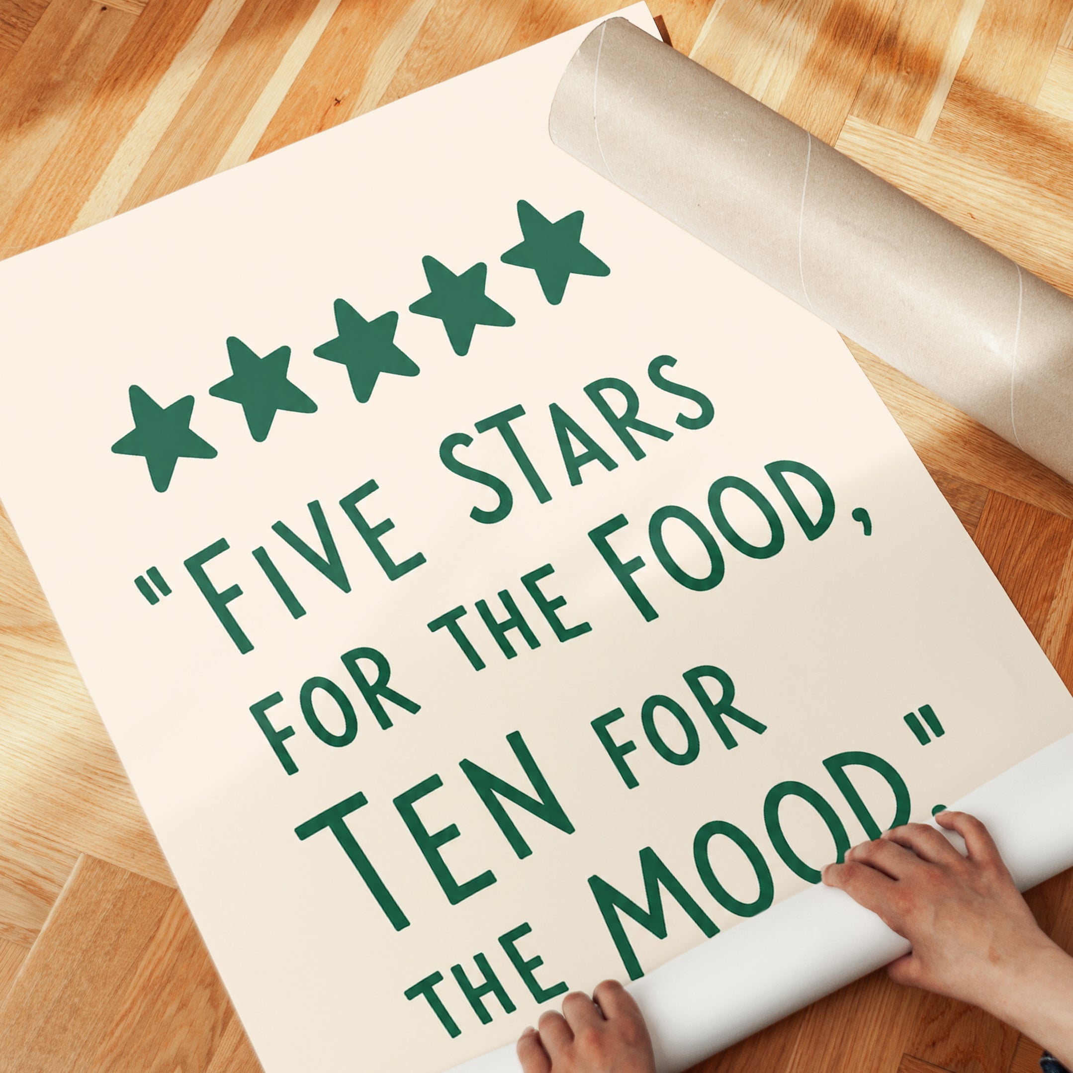 Kitchen Wall Art: Funny Restaurant Quote - detail