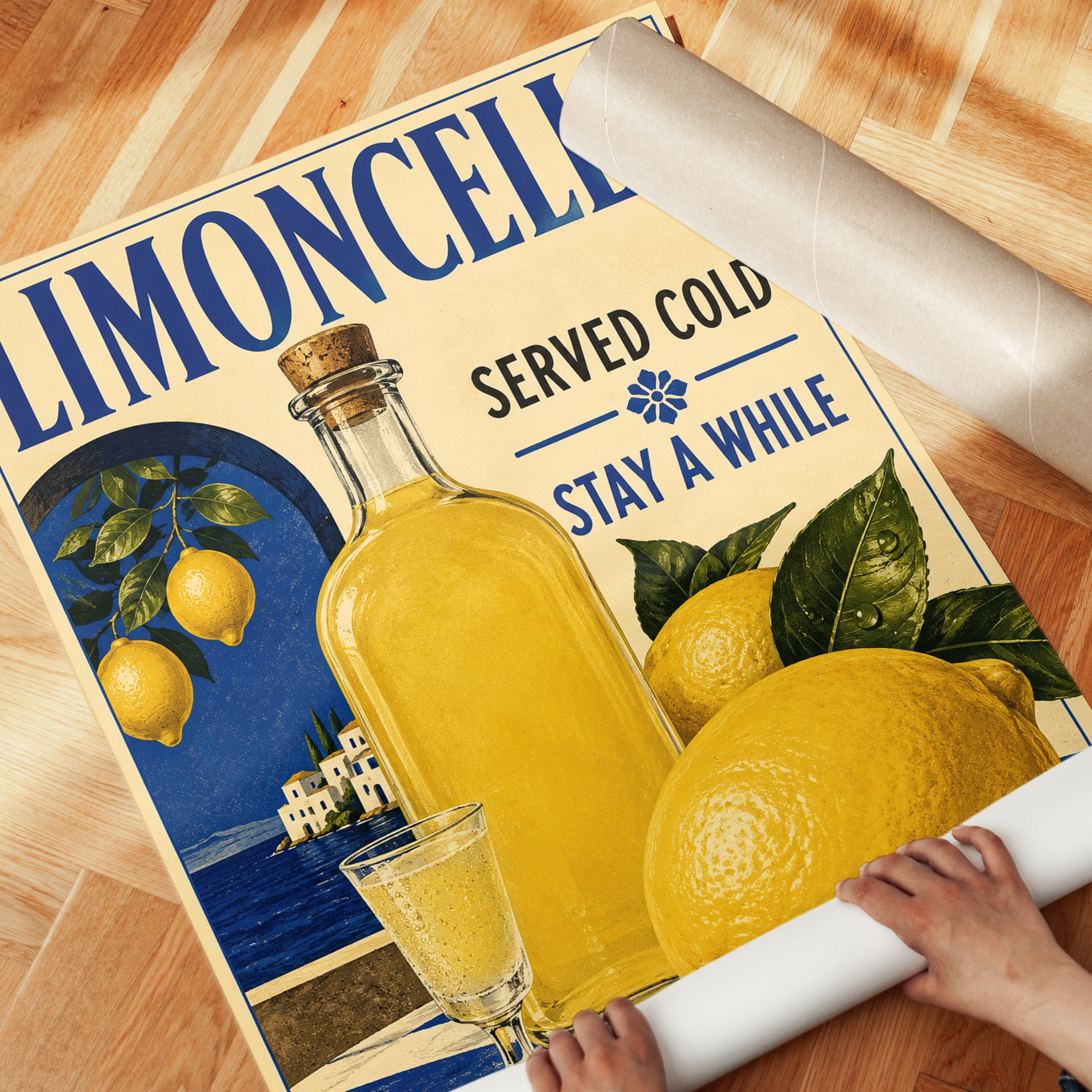 Limoncello Wall Art – Italian Kitchen Decor - detail