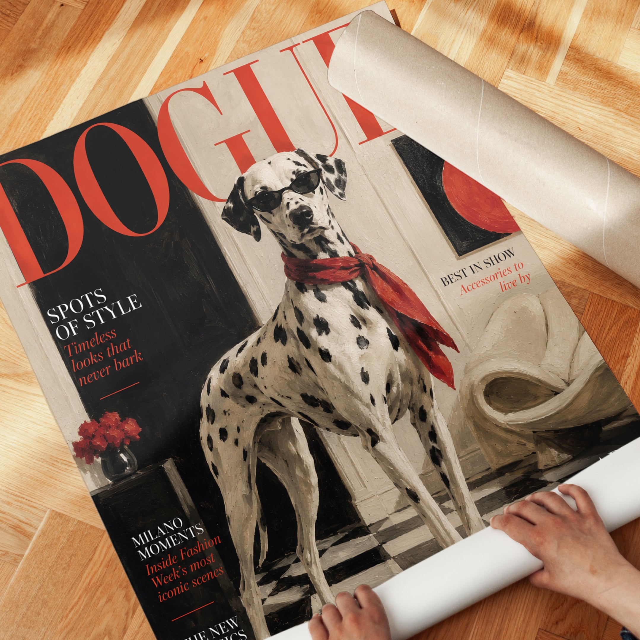 Dalmatian Wall Art – Fashion Dog Print - detail