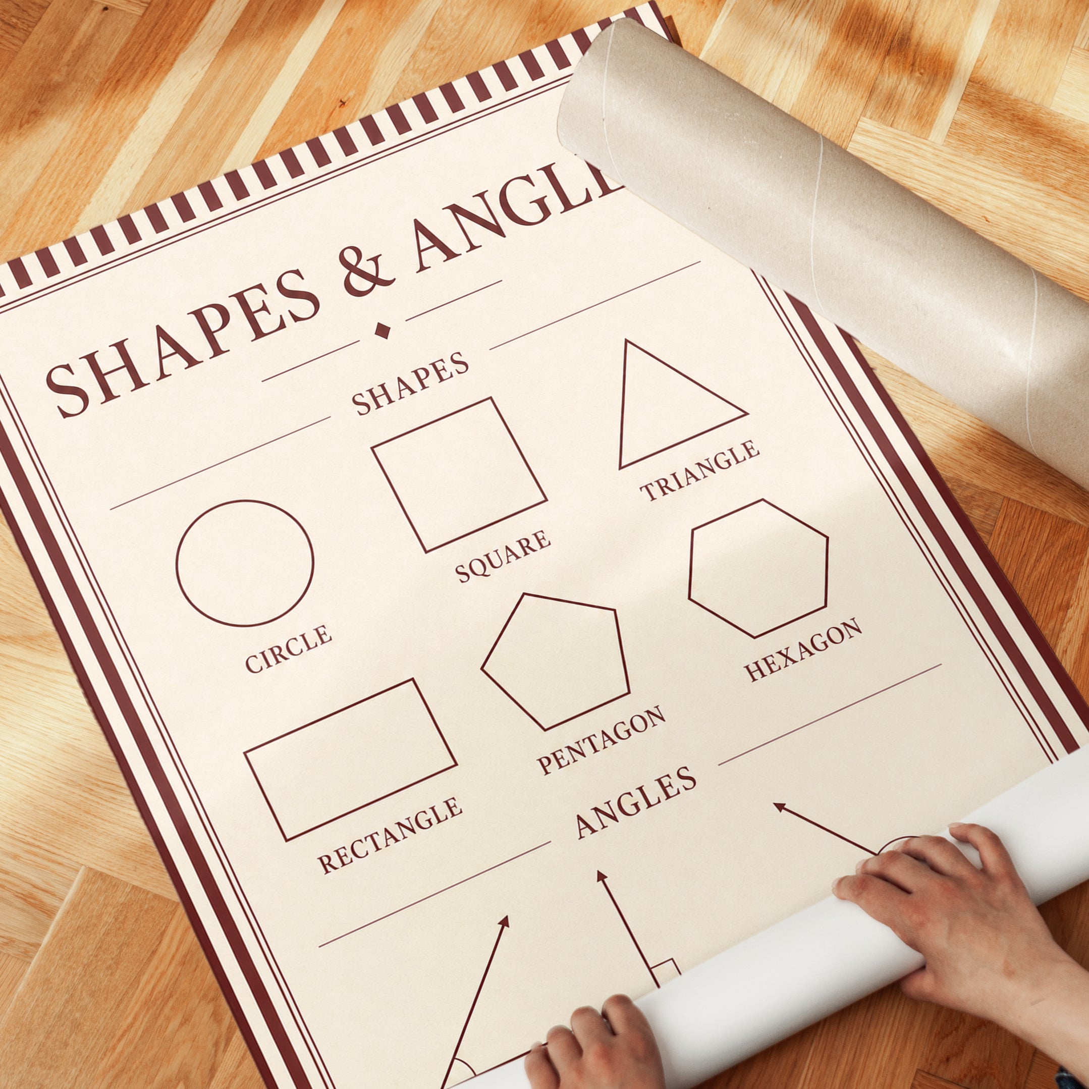 Geometry Poster – Shapes and Angles Print - detail